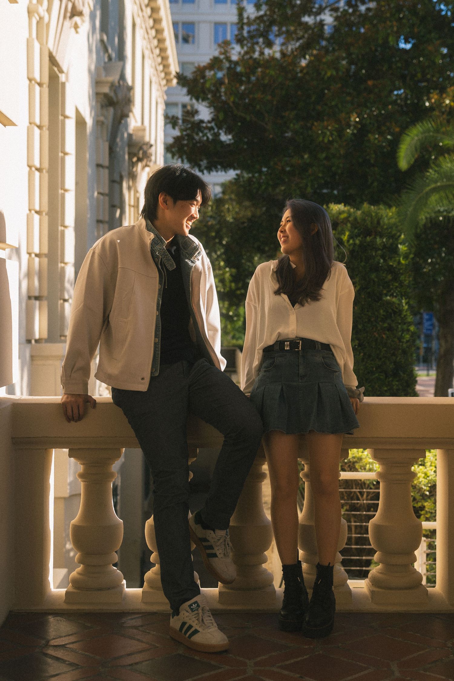 Pasadena City Hall Editorial Style Photography For Couple Engagement Photoshoot