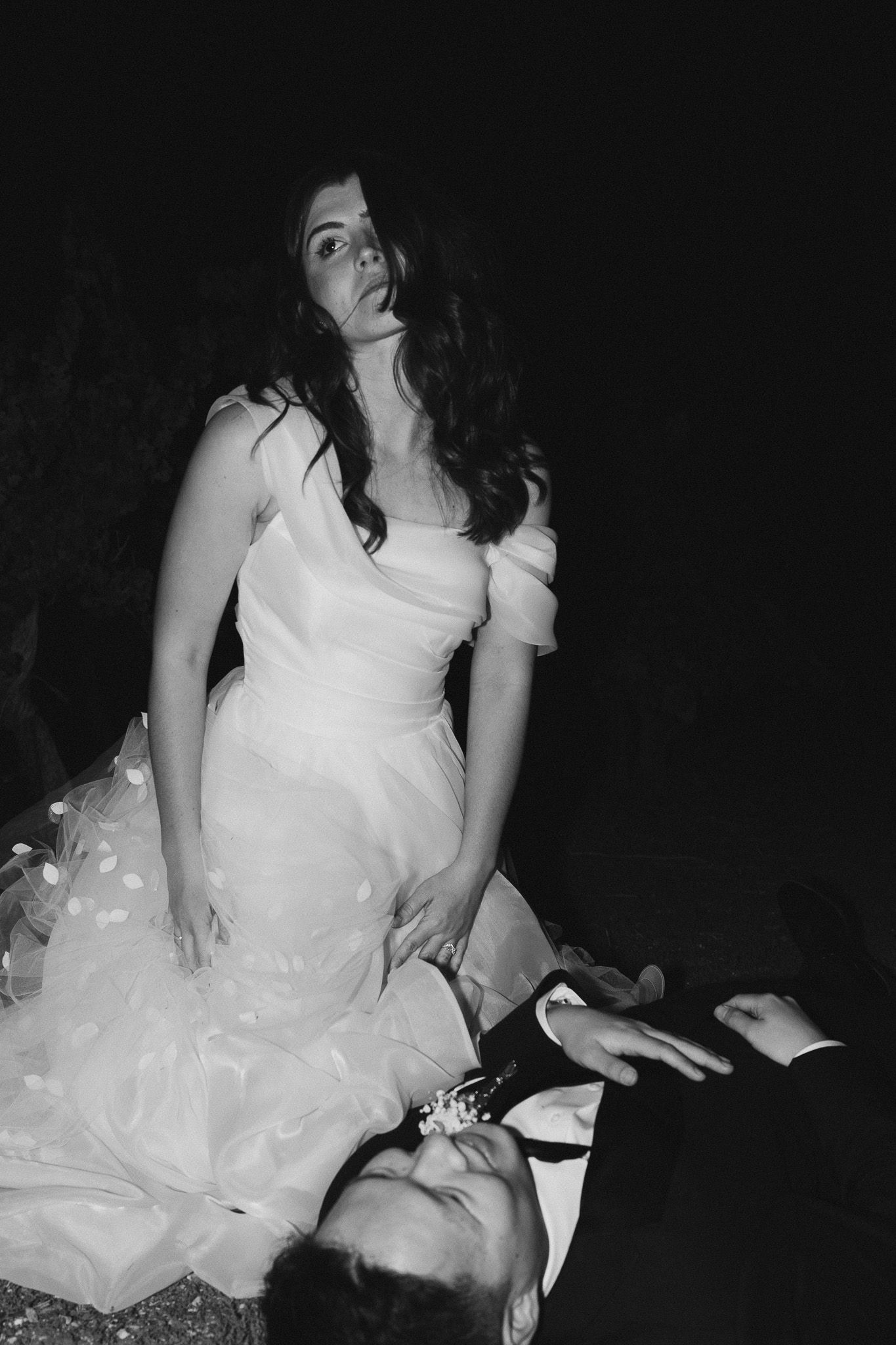 Pasadena Wedding Editorial Photography at night