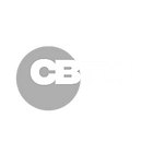 CBS logo in gray and white circular design.