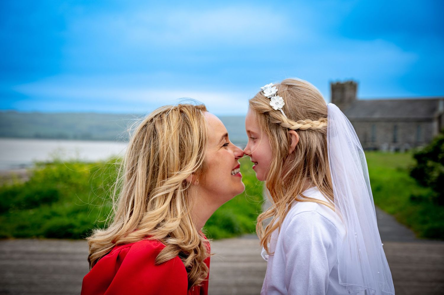 family photographer waterford communion board walk dungarvan mam and child