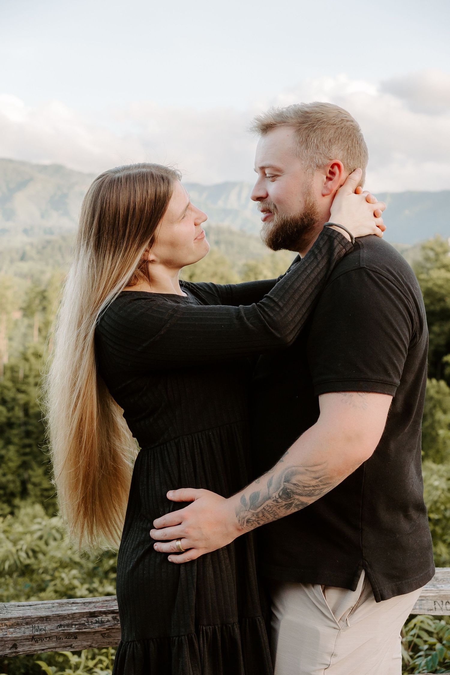 husband and wife dancing