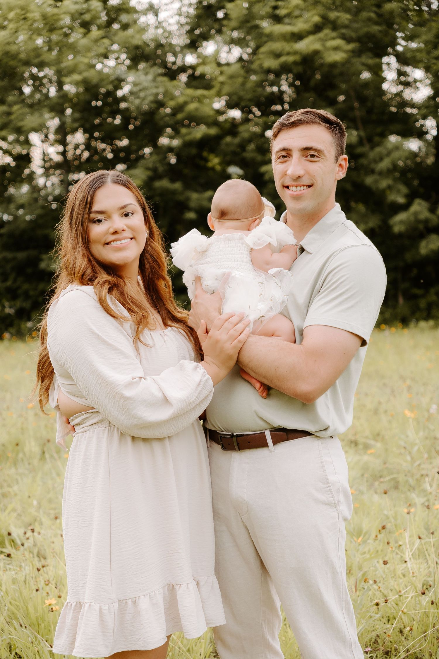Dad and mom with baby