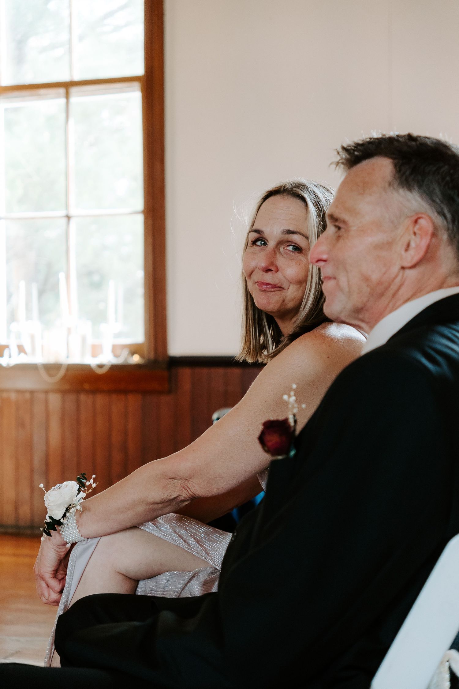 Mother of groom getting emotional