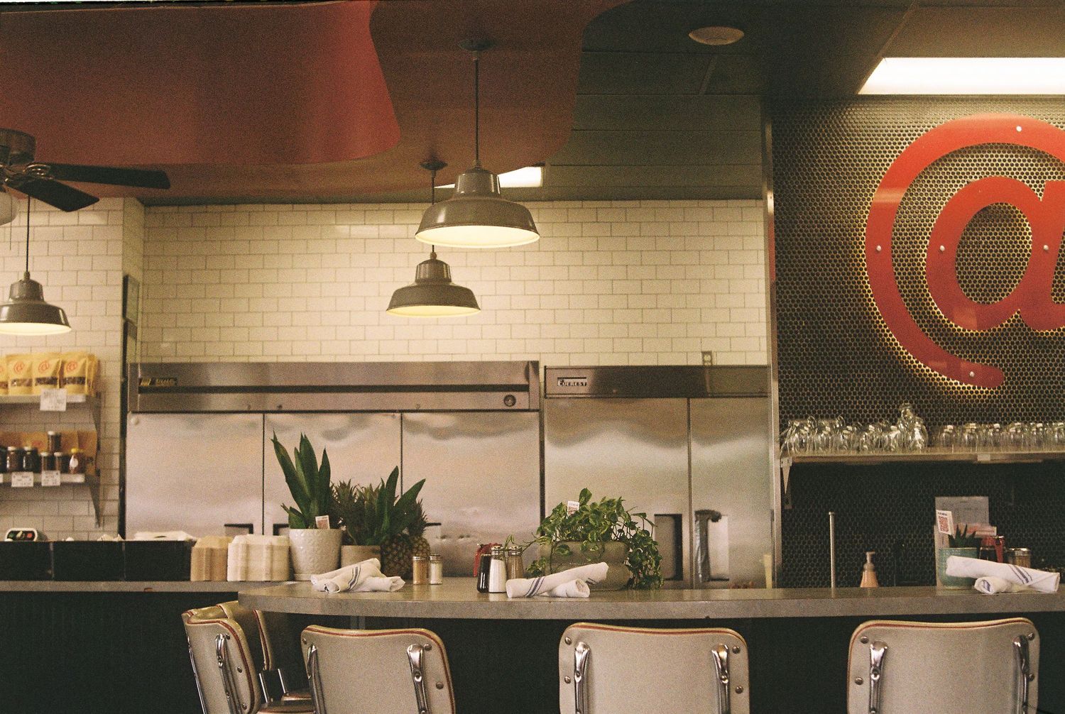 At The Corner's bar area.