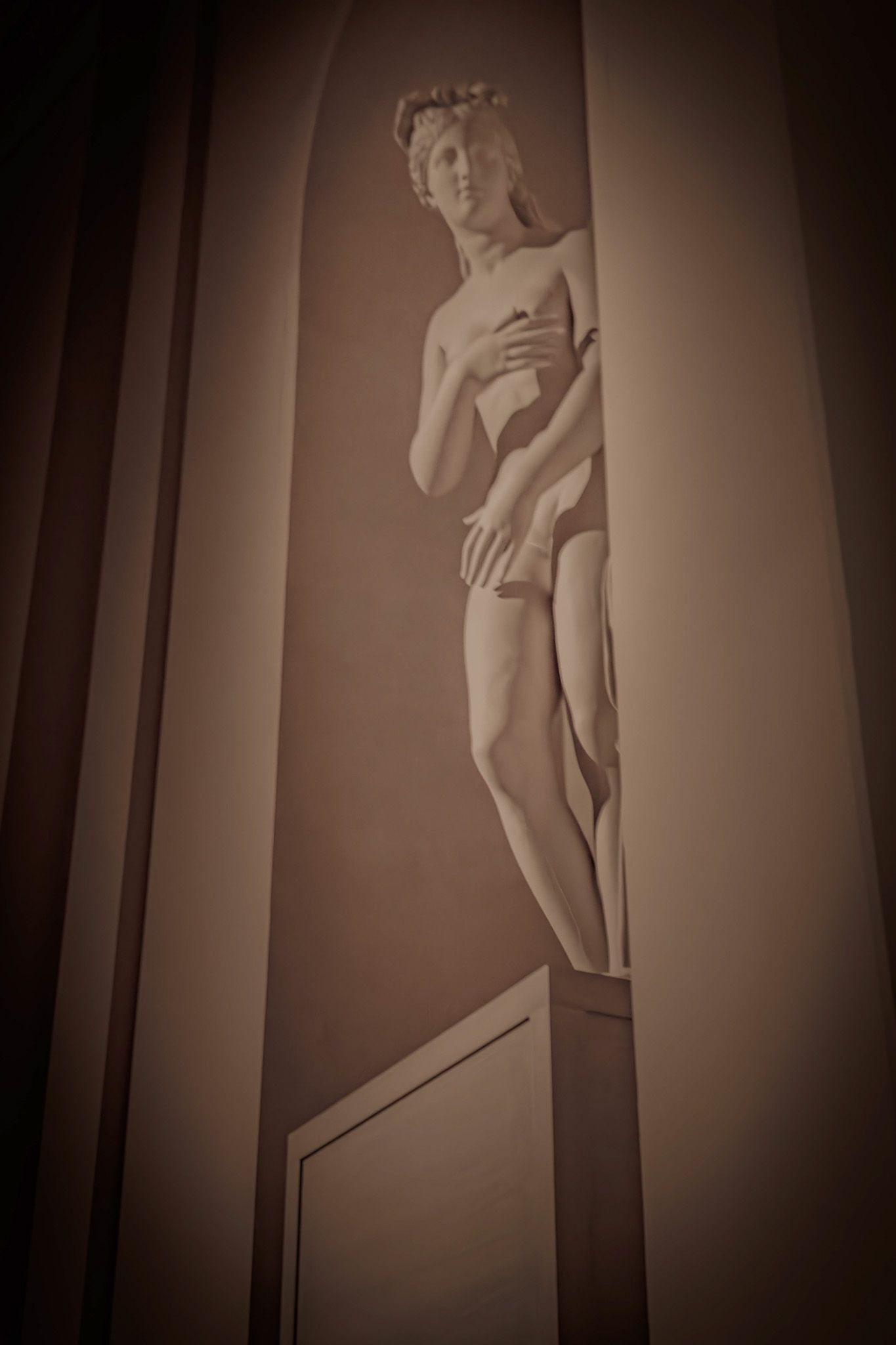 Photograph of a Nymph statue
