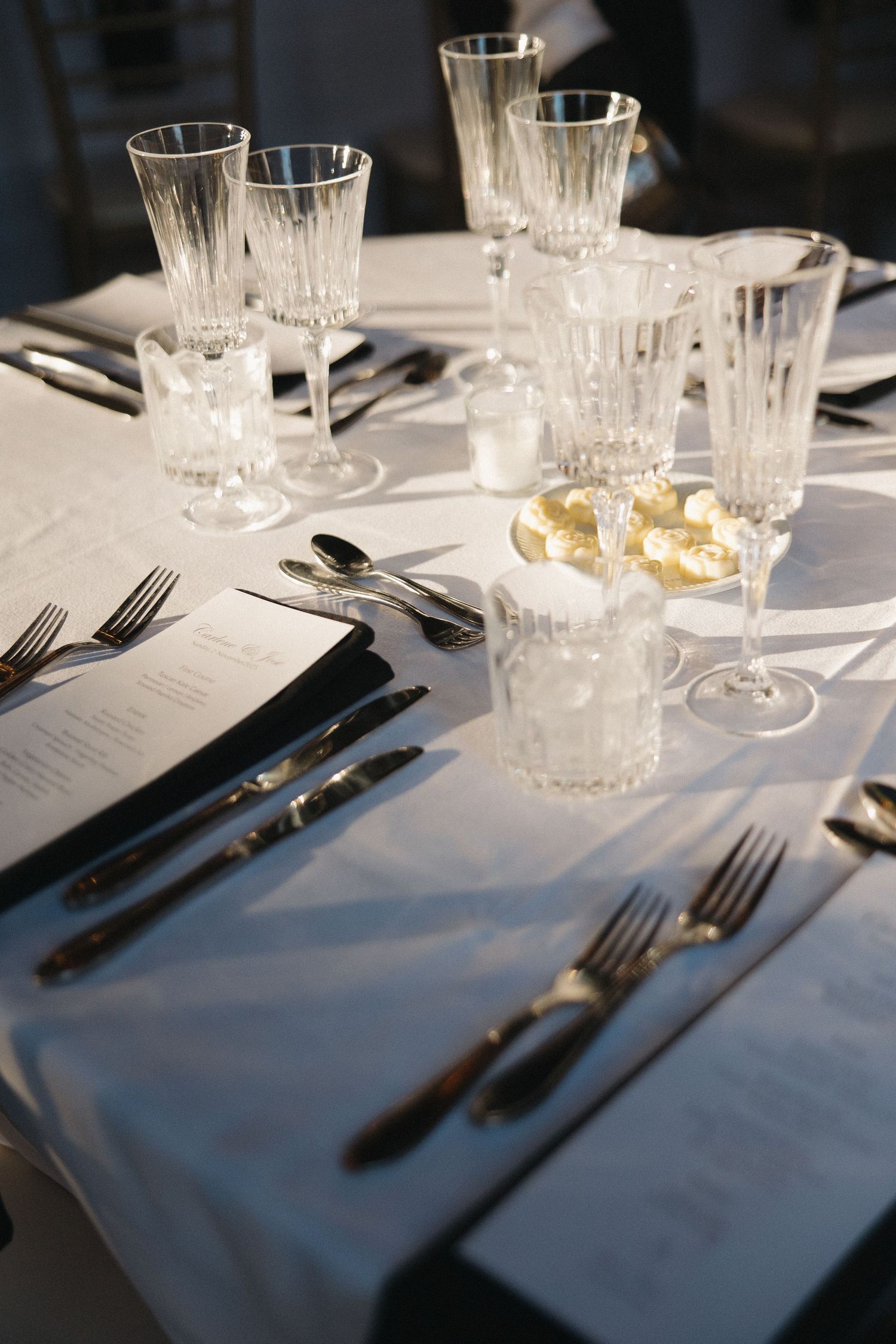 Elkins Estate table setting wedding philadelphia