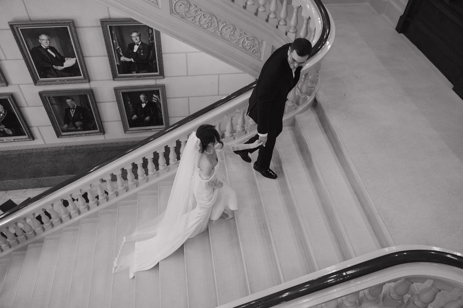 One North Broad wedding philadelphia, philly bride and groom, documentary candid portrait