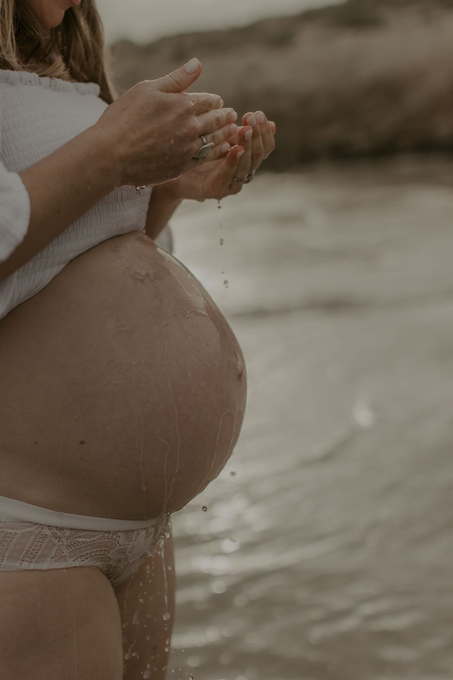 Outdoor pregnancy portraits in Somerset West photographed with soft natural light.