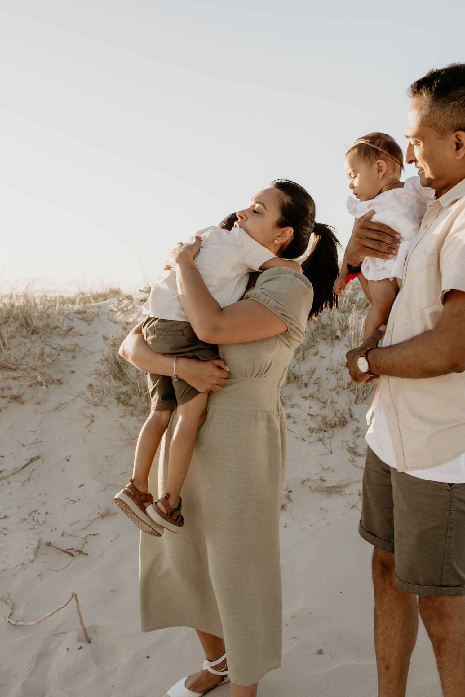 Beach family photoshoot in Strand at golden hour.
Sunset family photography in Cape Town.
Family travel photography