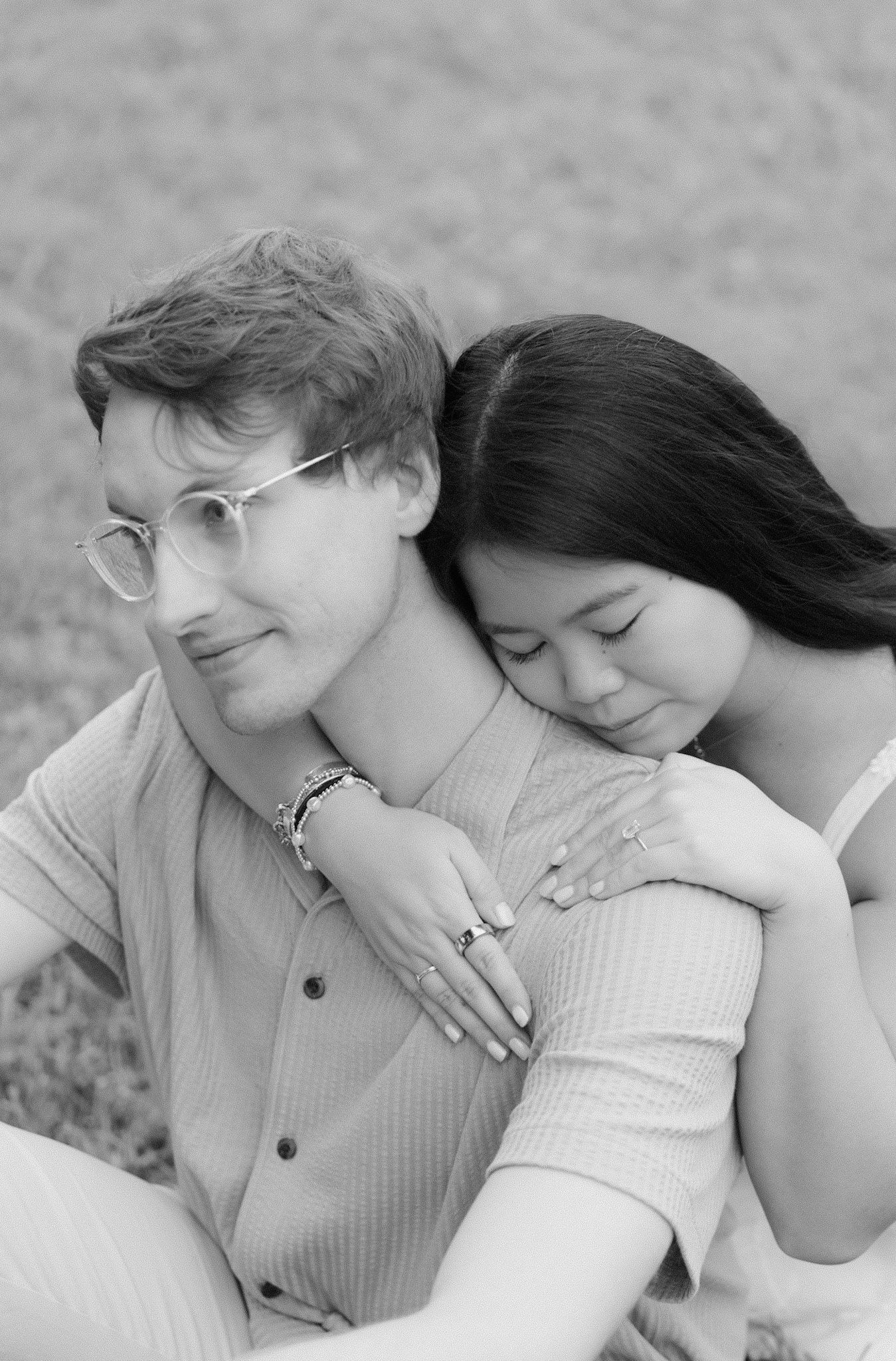 relaxed engagement portraits of a couple planning an intimate Tennessee wedding by best Tennessee wedding photographer Anna Rose Photos