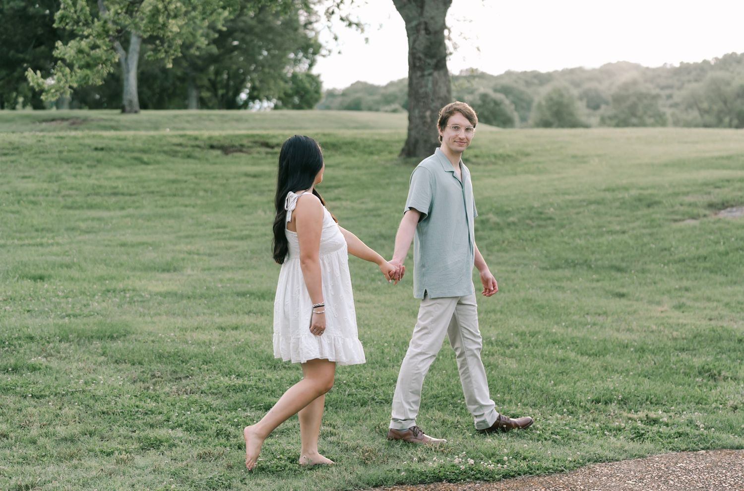 Engagement session for a couple planning an intimate Tennessee elopement