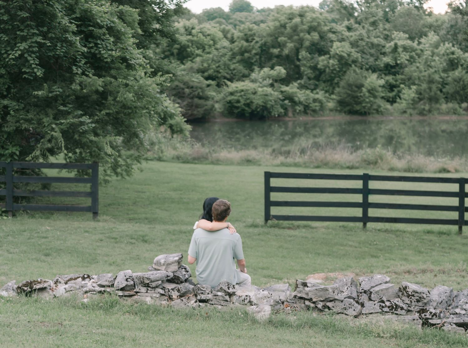 Romantic outdoor engagement photos for a couple planning to elope by best Knoxville photographer anna rose photos.