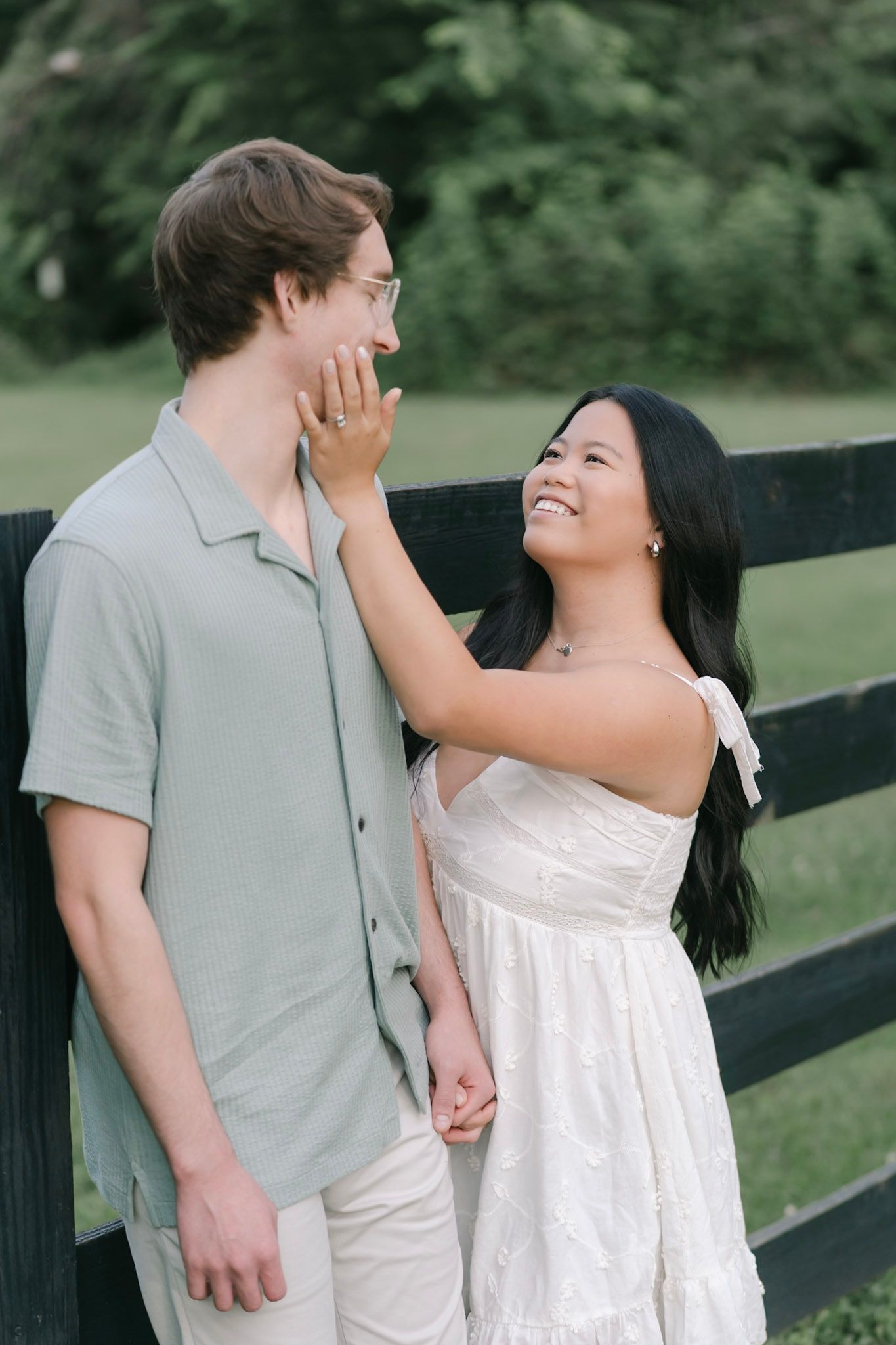 Tennessee micro wedding couple celebrating their engagement with a photo session