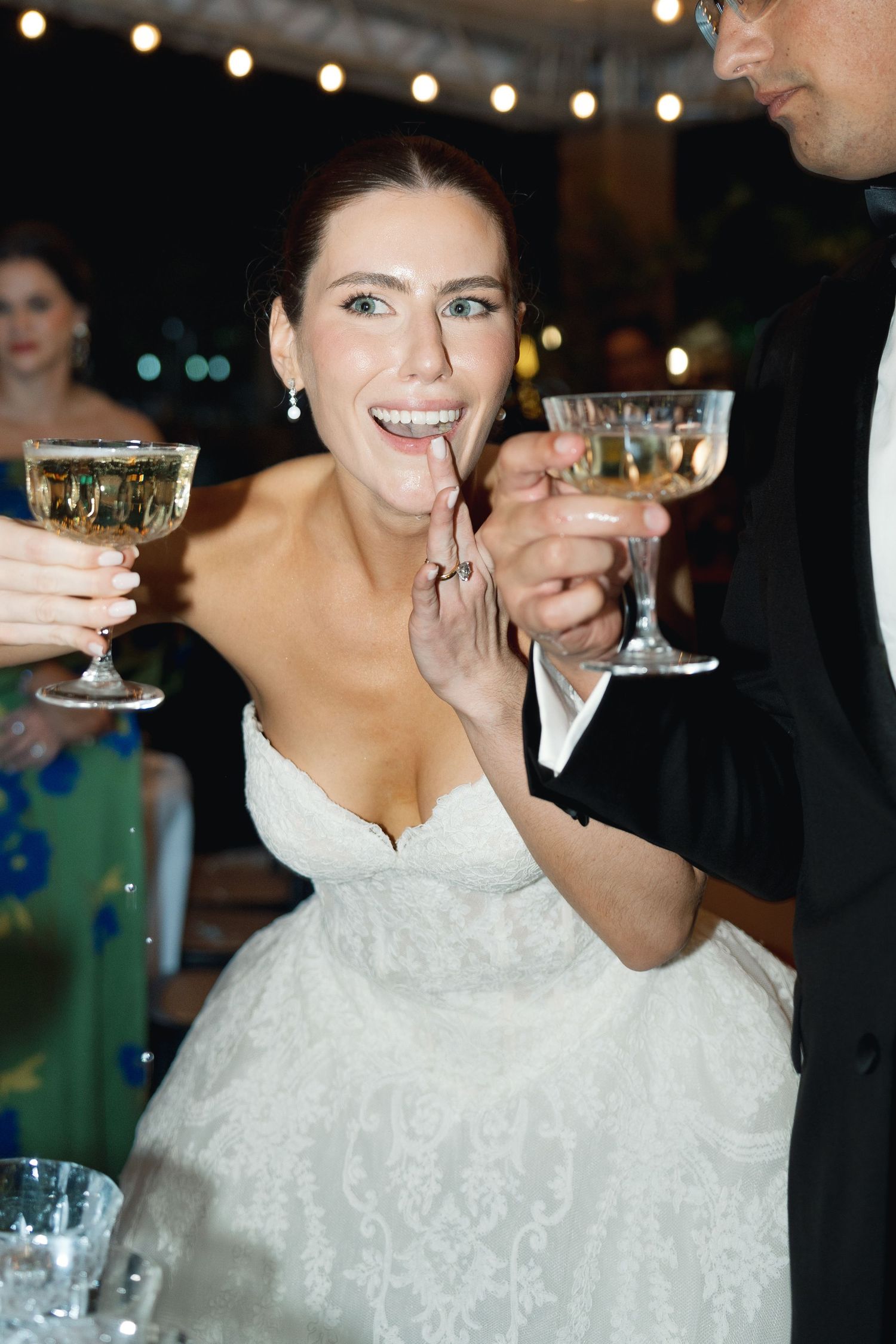 Bride and groom dancing together during their destination wedding celebration in the Dominican Republic