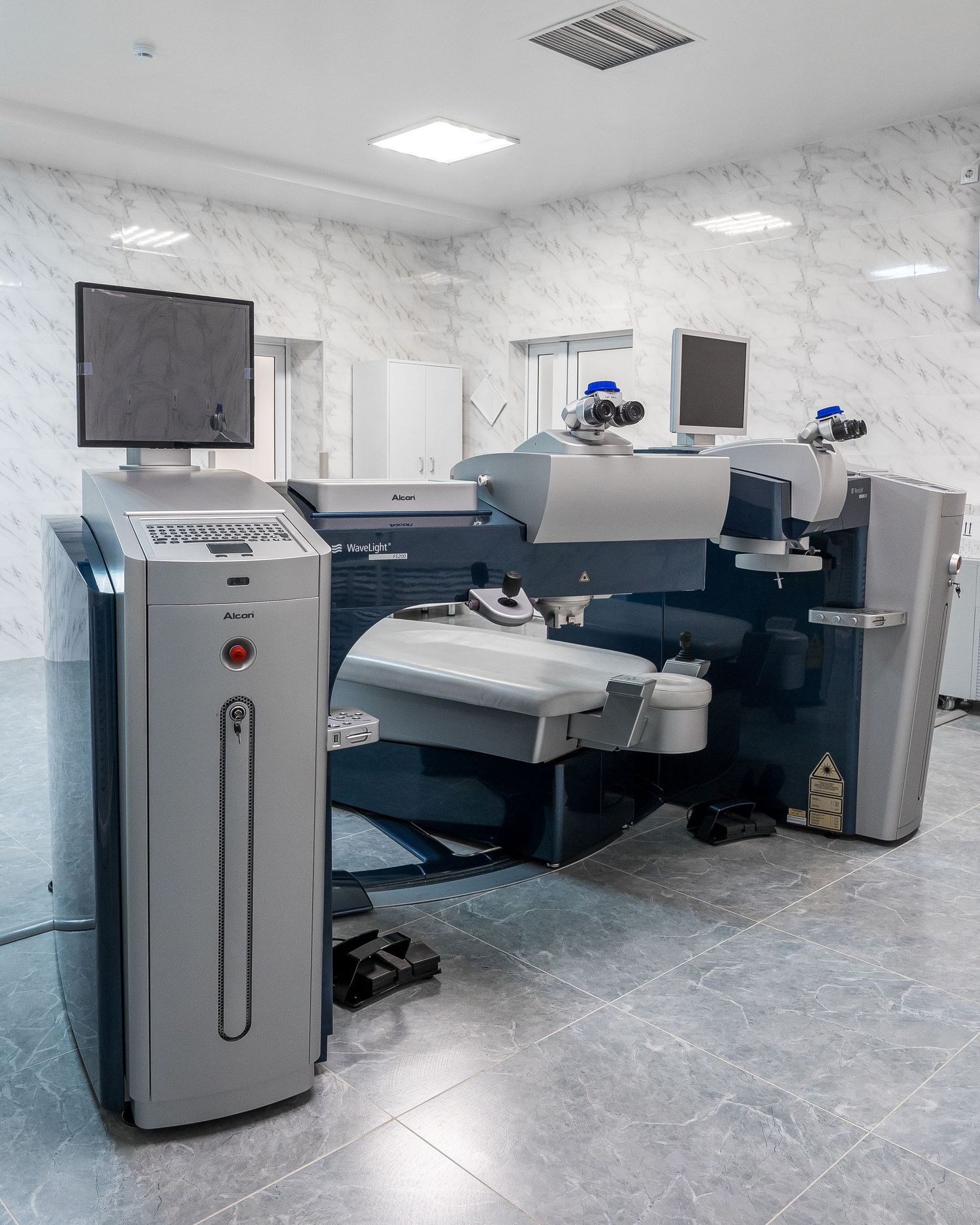 Modern medical facility with advanced printing and imaging equipment.