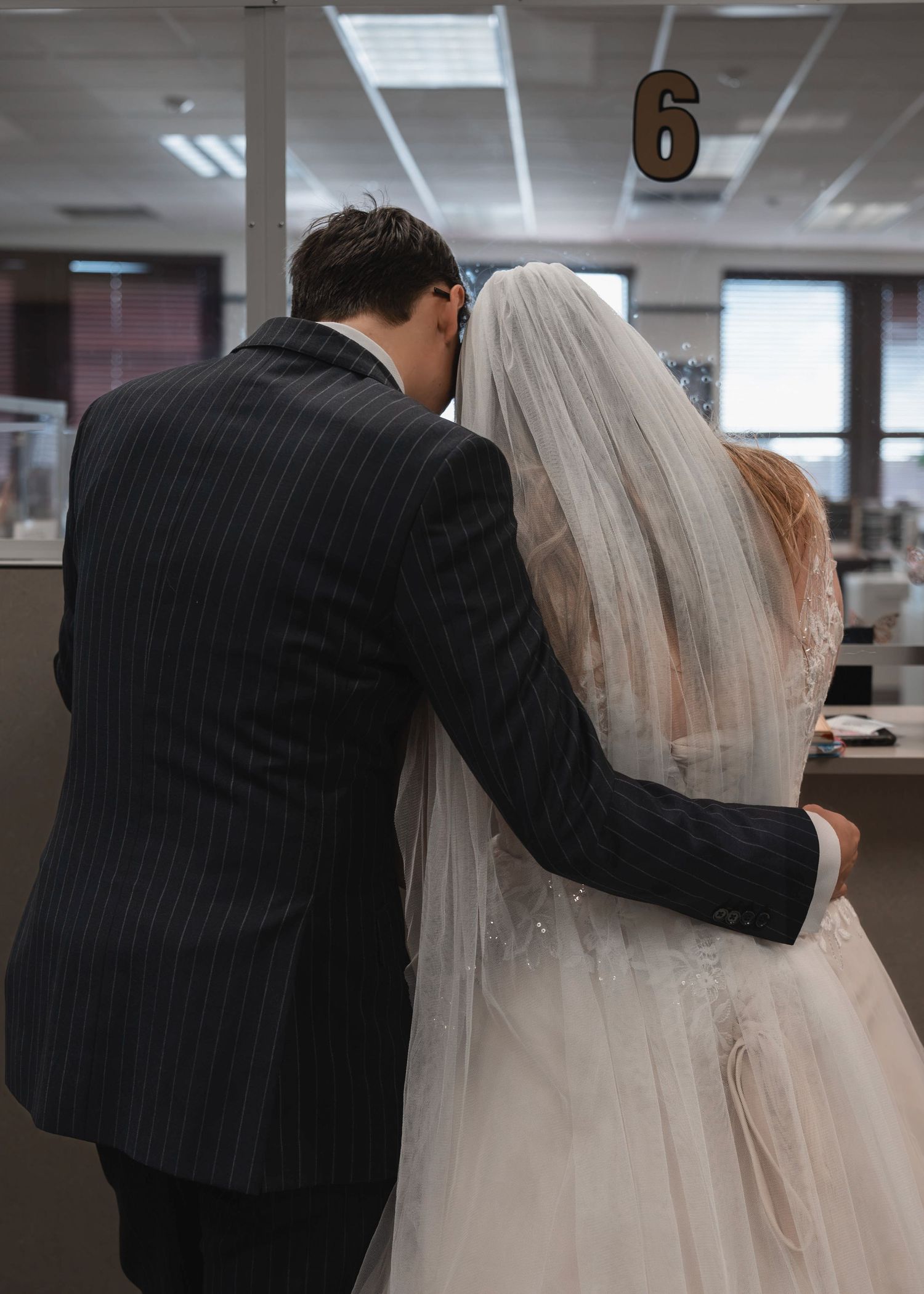 British couple arriving for their courthouse wedding in Orlando Florida
