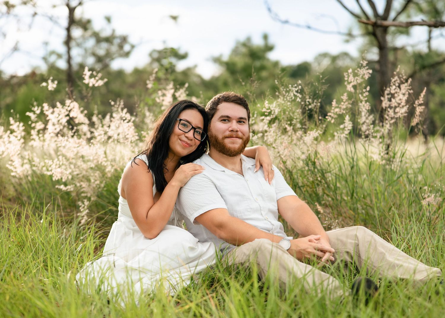 Romantic engagement photos at Lake Louisa State Park in Clermont Florida