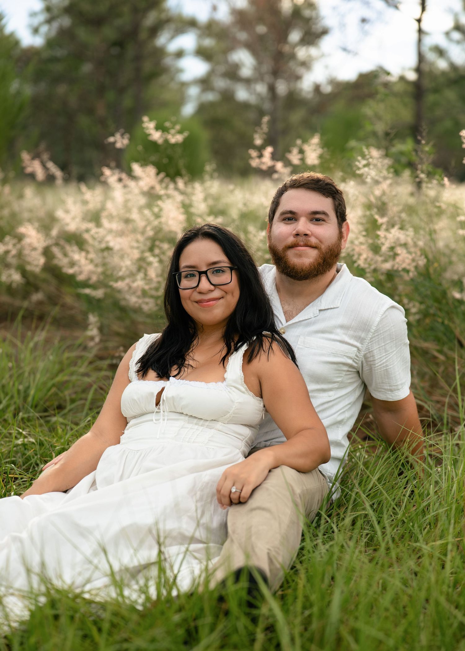 Engaged couple photographed at Lake Louisa State Park in Florida