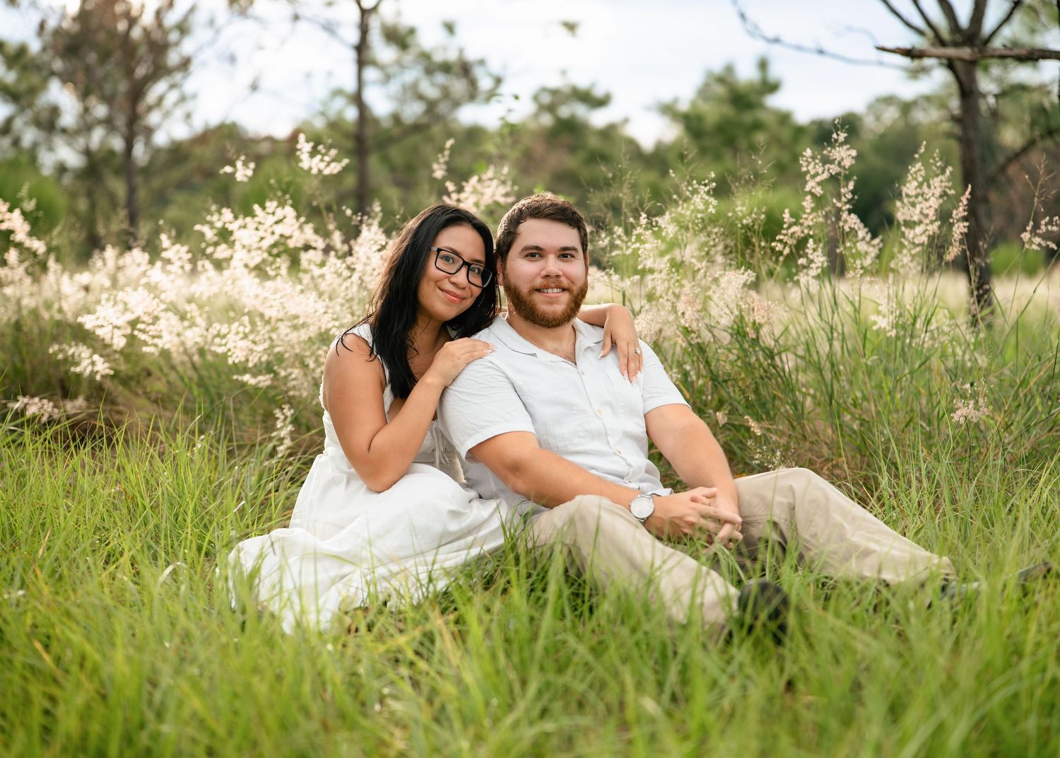 Romantic engagement portraits at Lake Louisa State Park Florida