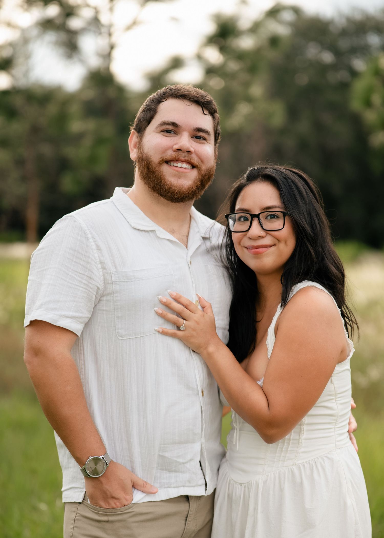 Natural engagement portraits at Lake Louisa State Park