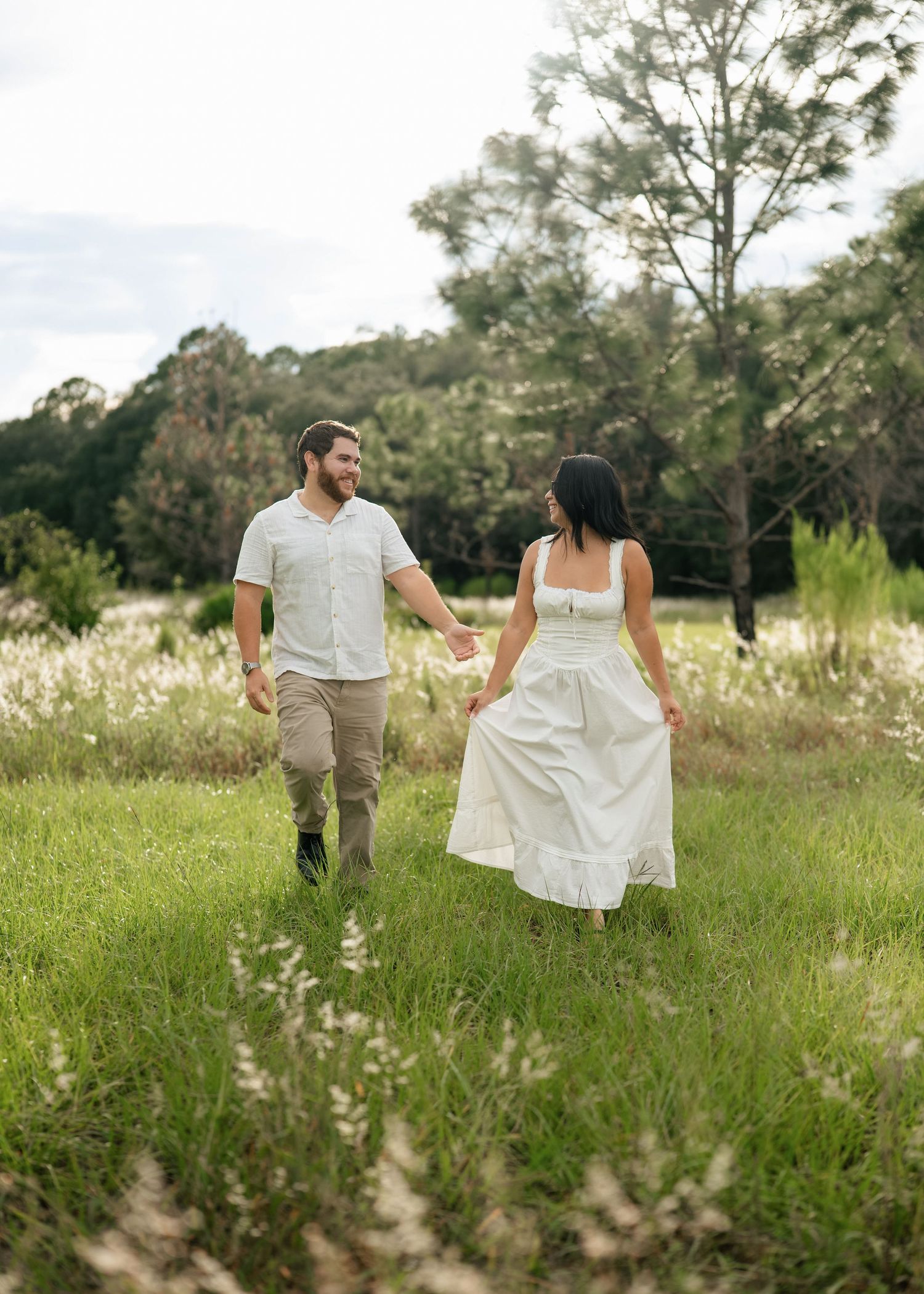 Lake Louisa State Park engagement photography during golden hour in Florida