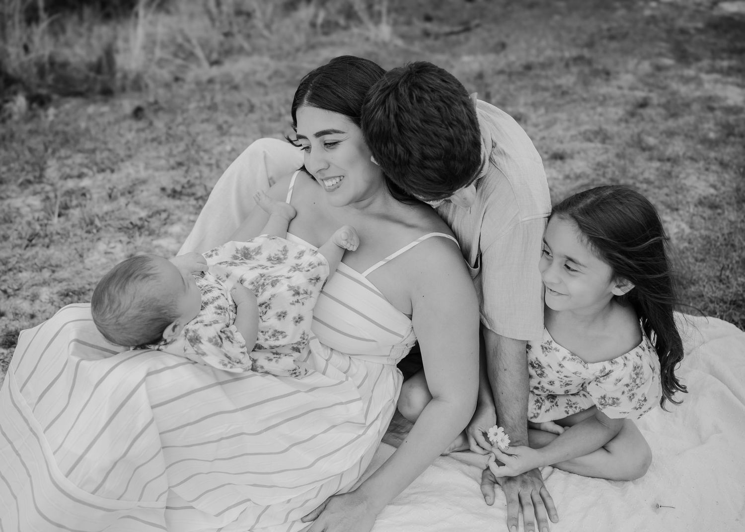 Outdoor family portraits captured in St. Cloud, Florida during a relaxed lifestyle photography session.