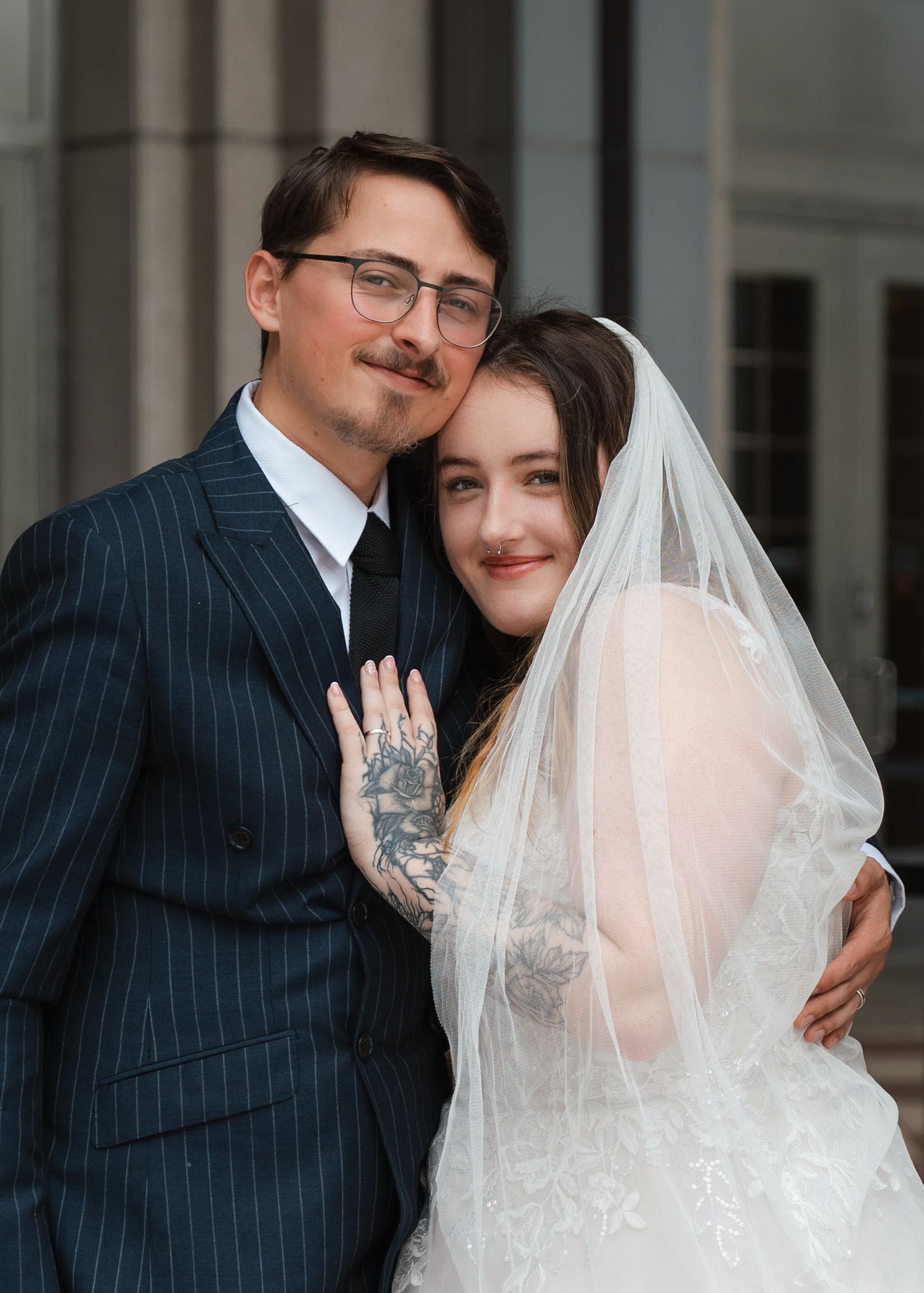 UK couple elopement at Orange County Courthouse in Orlando Florida with an Orlando courthouse elopement photographer