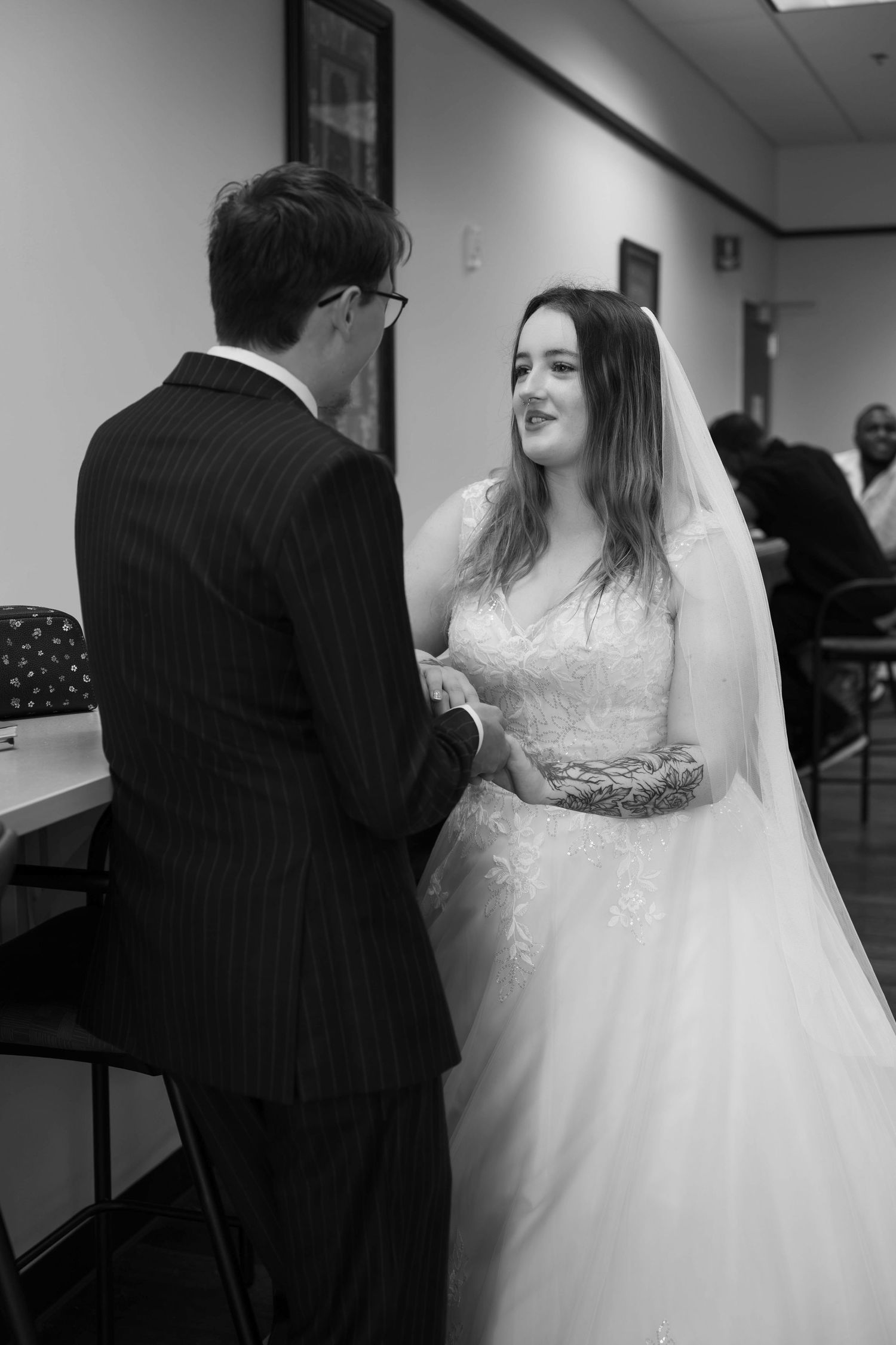 British couple getting married at the Orlando courthouse in Florida