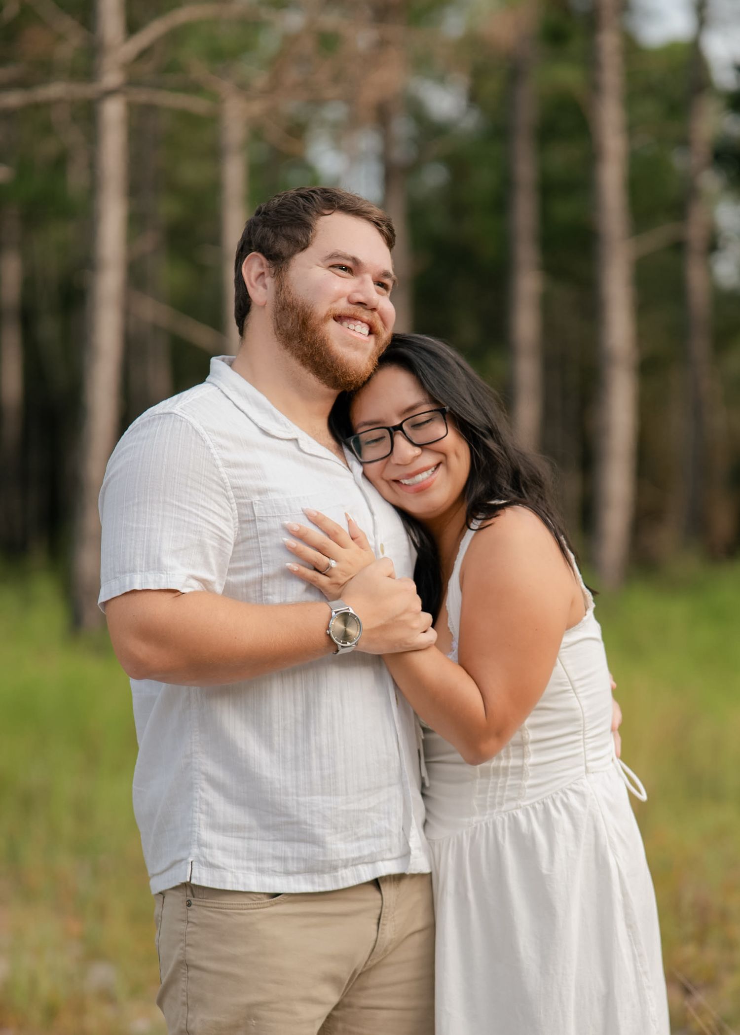 Lake Louisa State Park engagement photography during golden hour in Florida