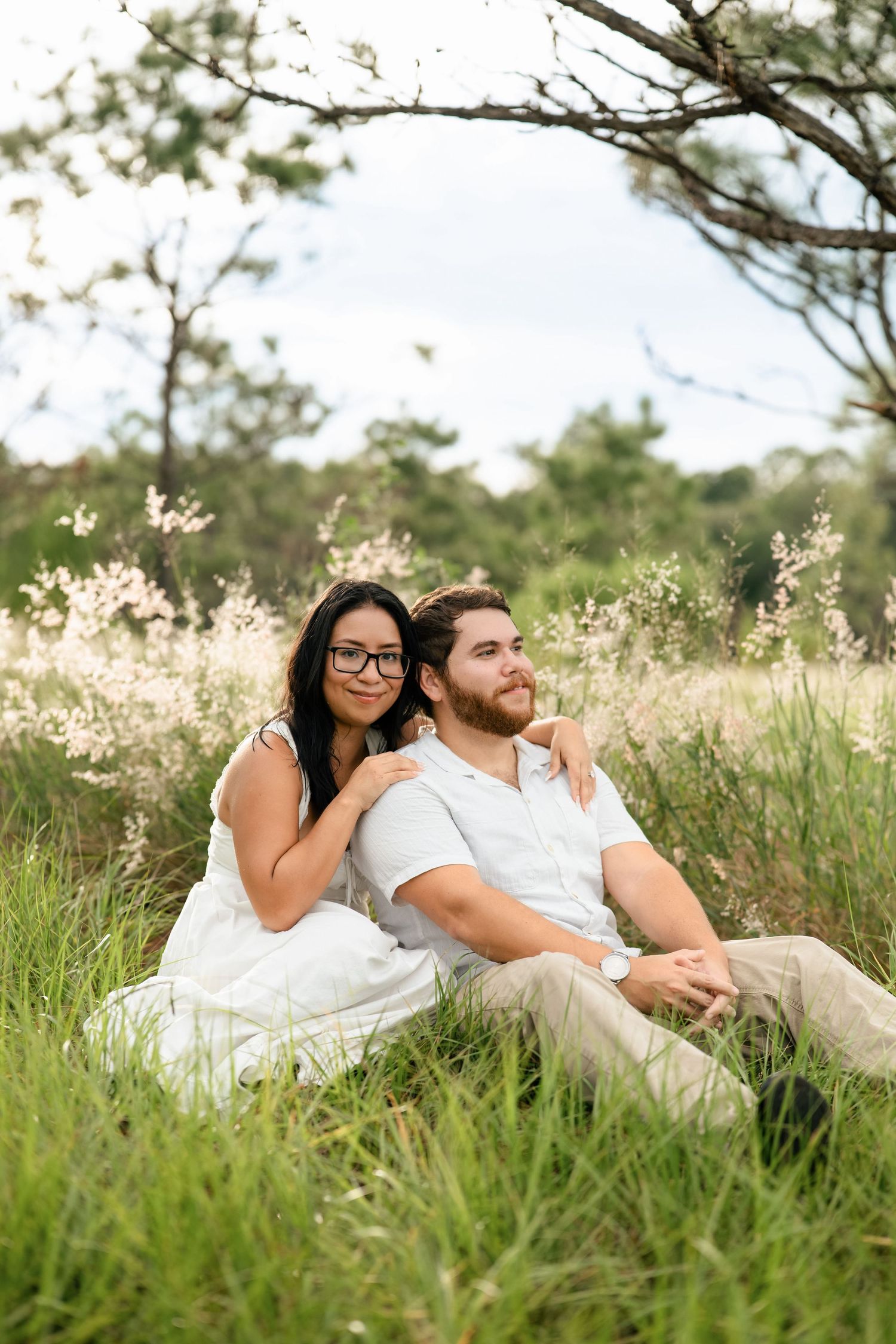 Couple enjoying golden hour at Lake Louisa State Park Florida