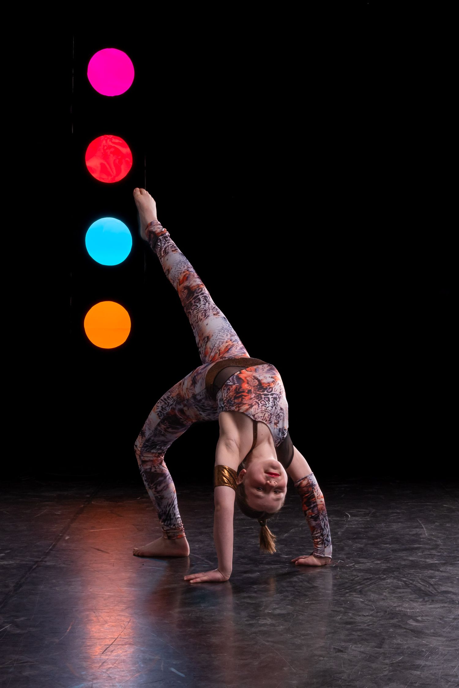 Elite Acro dance school imagery in Russell, by The Show Sports Media capturing the discipline and high-intensity energy of the performer
