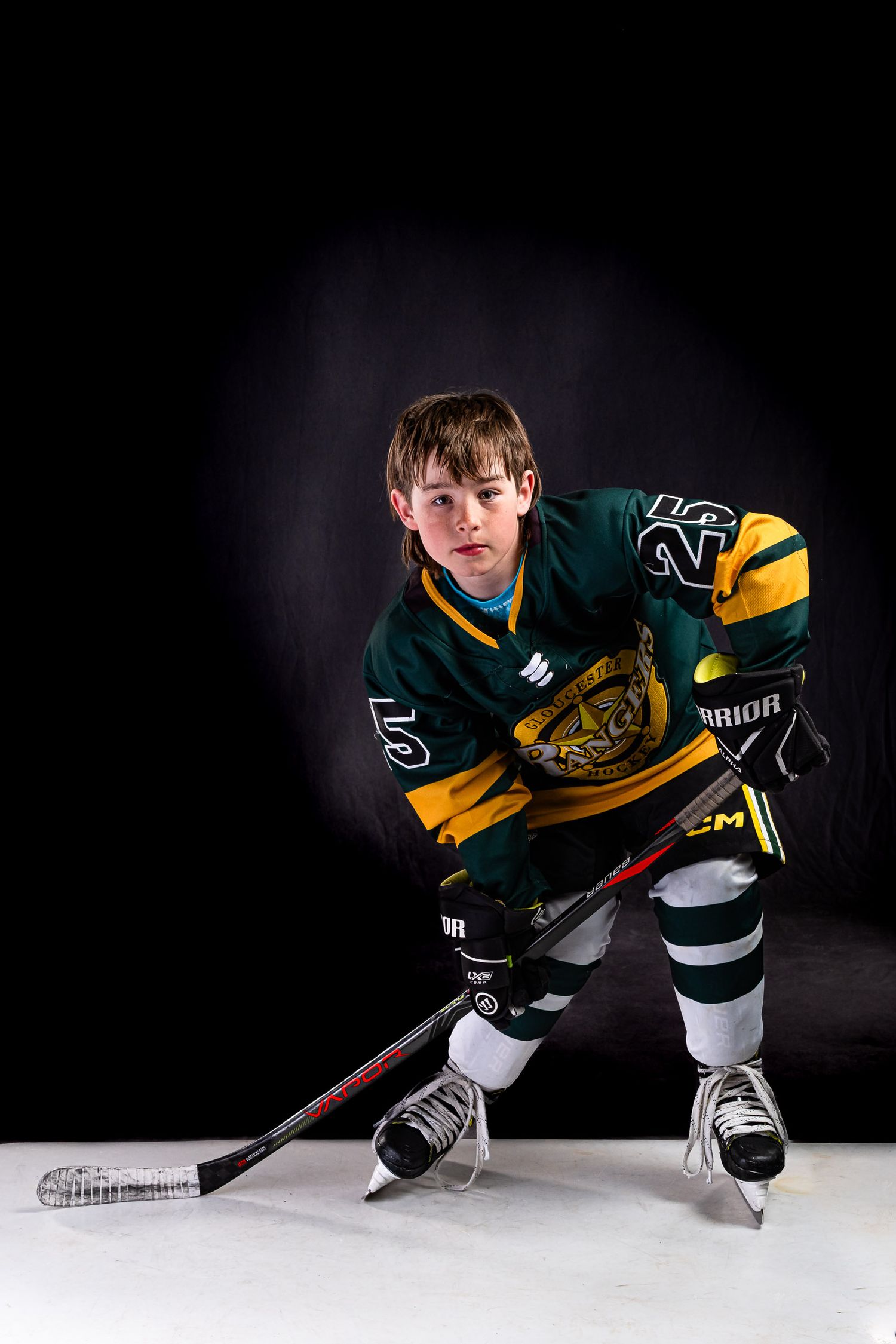 Cinematic individual U9 Castor Canucks Rep B in Ottawa hockey portrait with professional studio lighting in Ottawa by The Show Sports Media