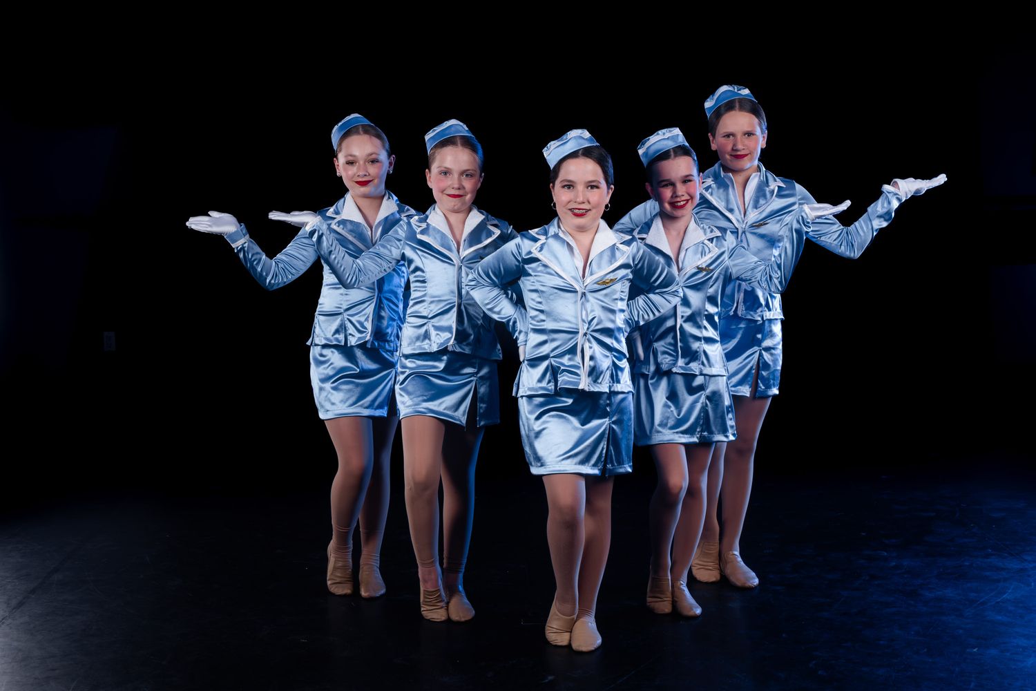 Dance Studio group portrait Timmins, Ontario emphasizing clean lines and professional studio lighting