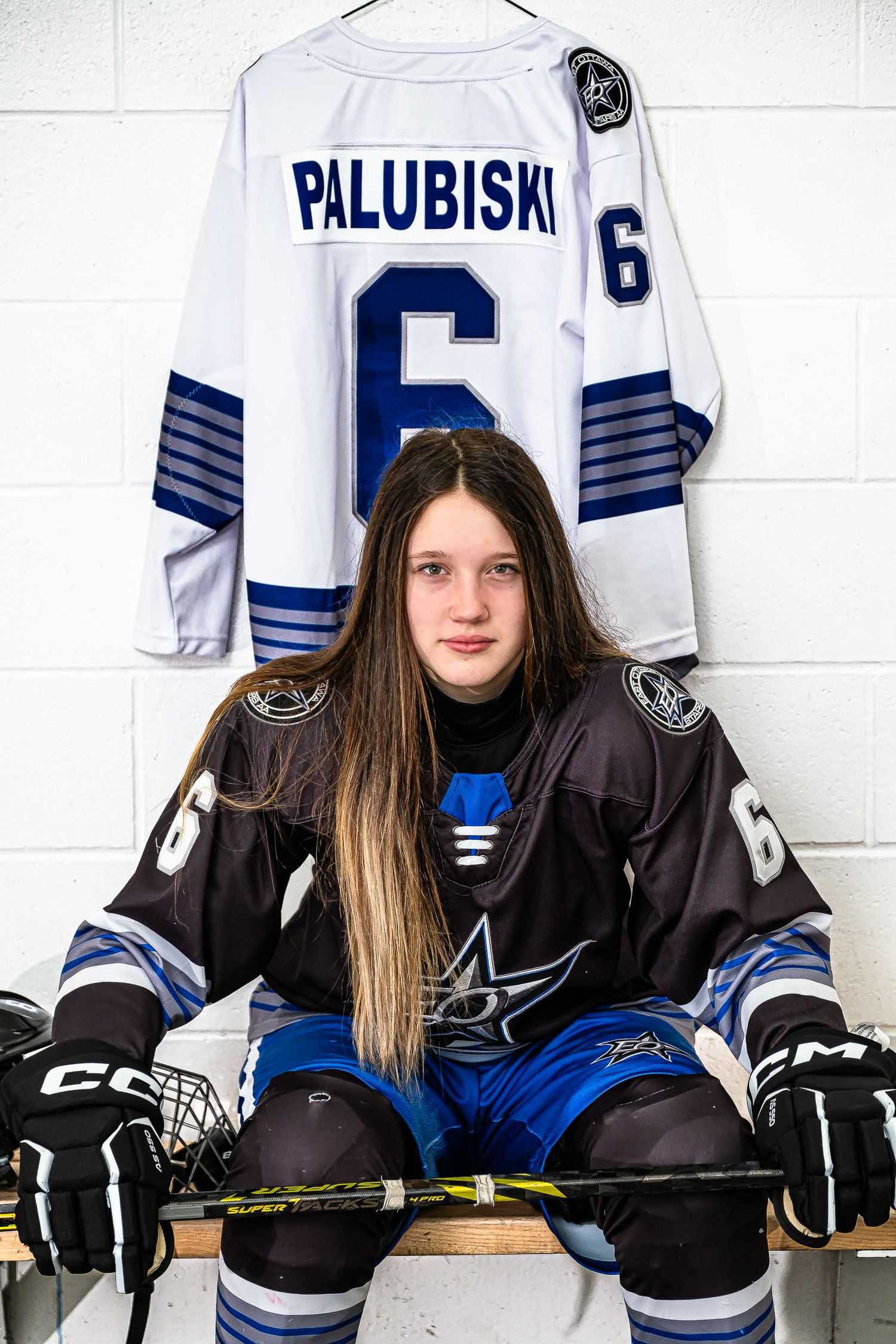Stars U15 individual hockey portrait with professional studio lighting in Ottawa preserve the dedication frame the discipline series