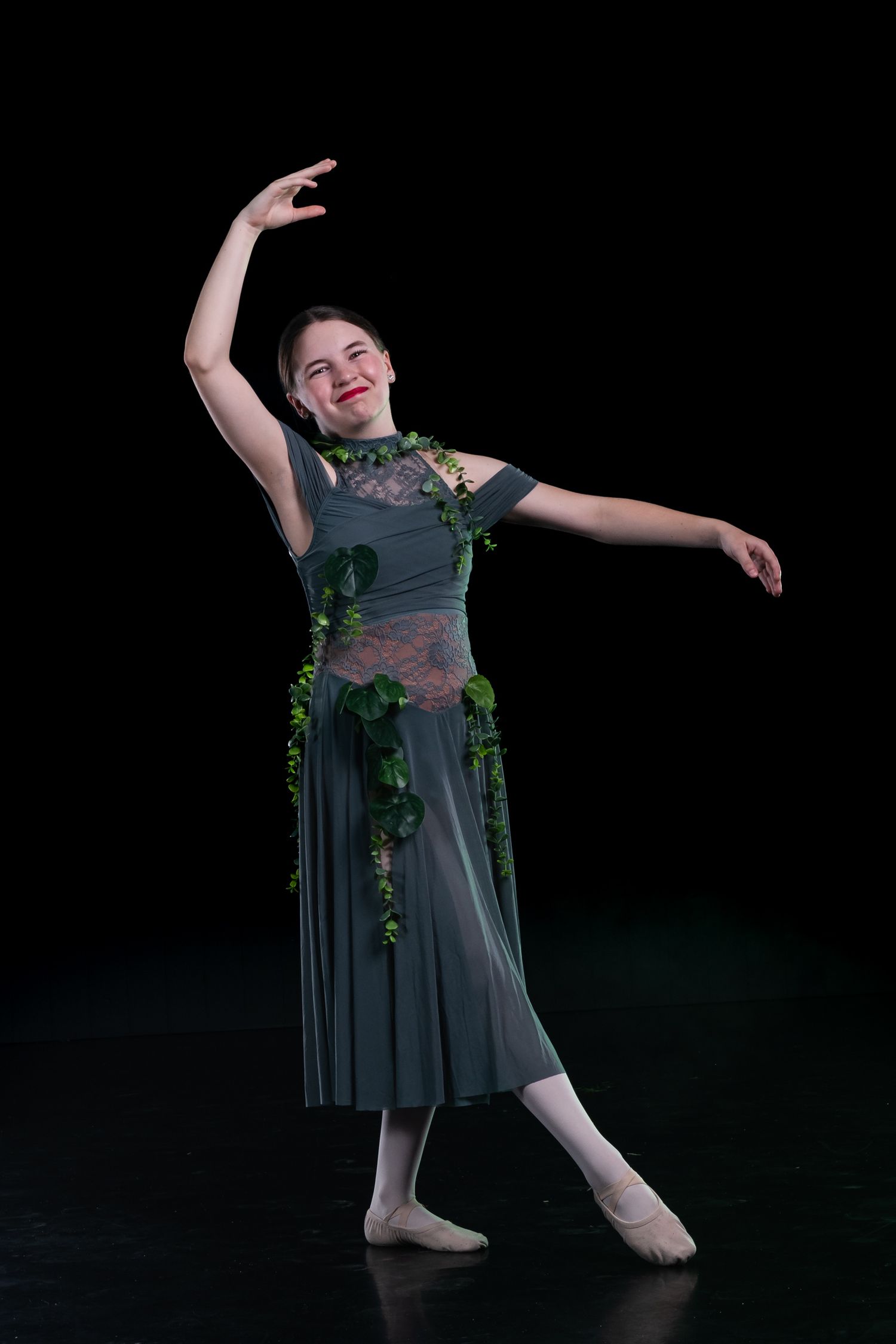 Cinematic ballet dancer individual pose for Eastern Ontario studios, capturing the dedication and grace of ballet dancers