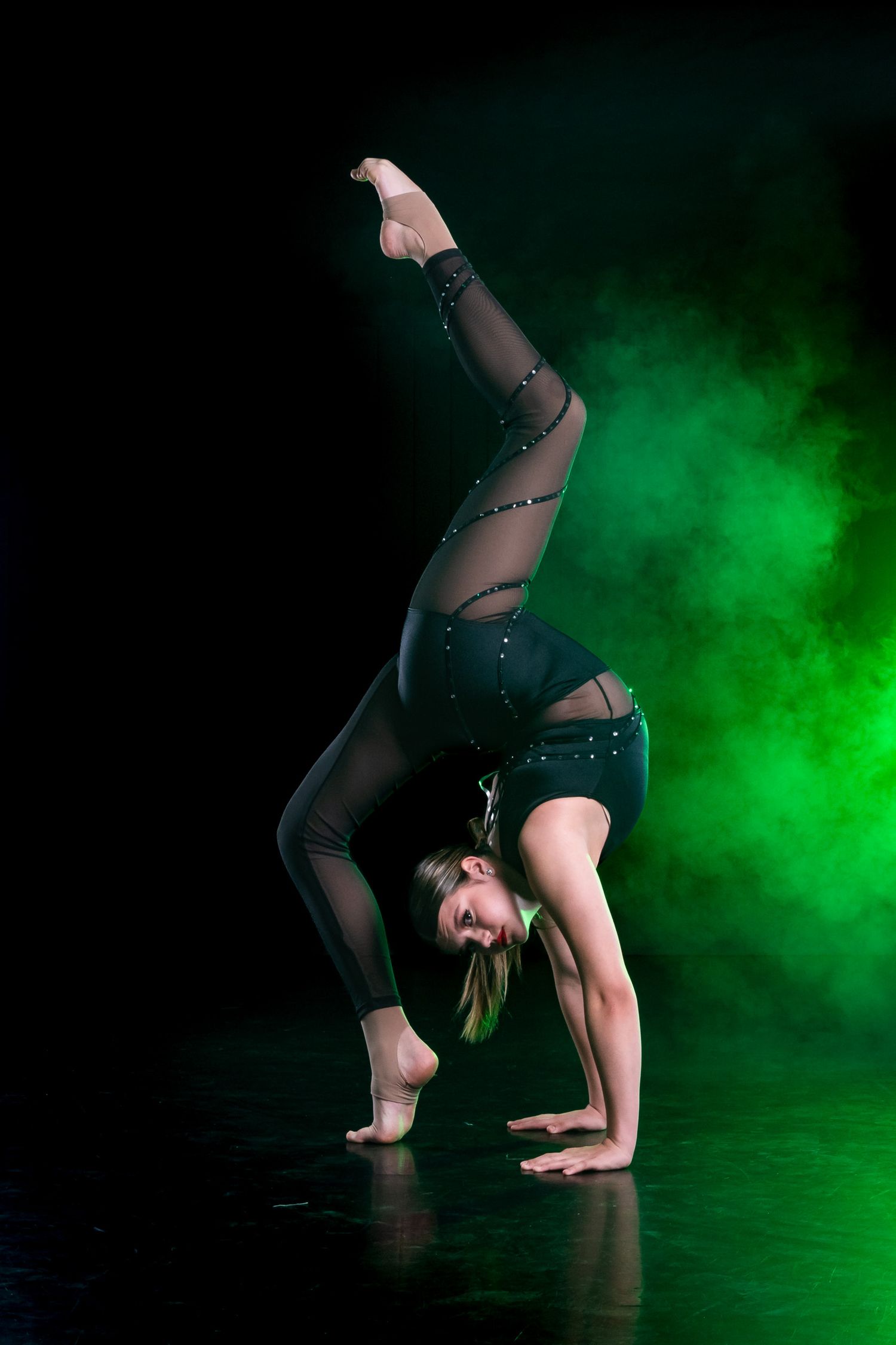 Smoke effects on Media Day, focusing on artistic excellence and technical precision of the Dance School Student by The Show Sports Media