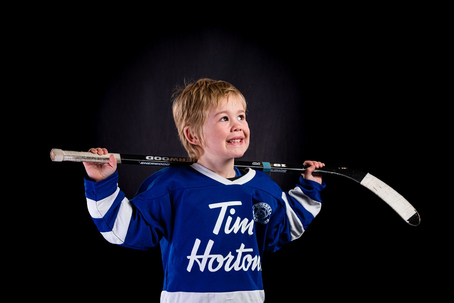Russell Warrior I.P. individual hockey portrait with studio lighting shot in Russell, Ontario by The Show Sports Media