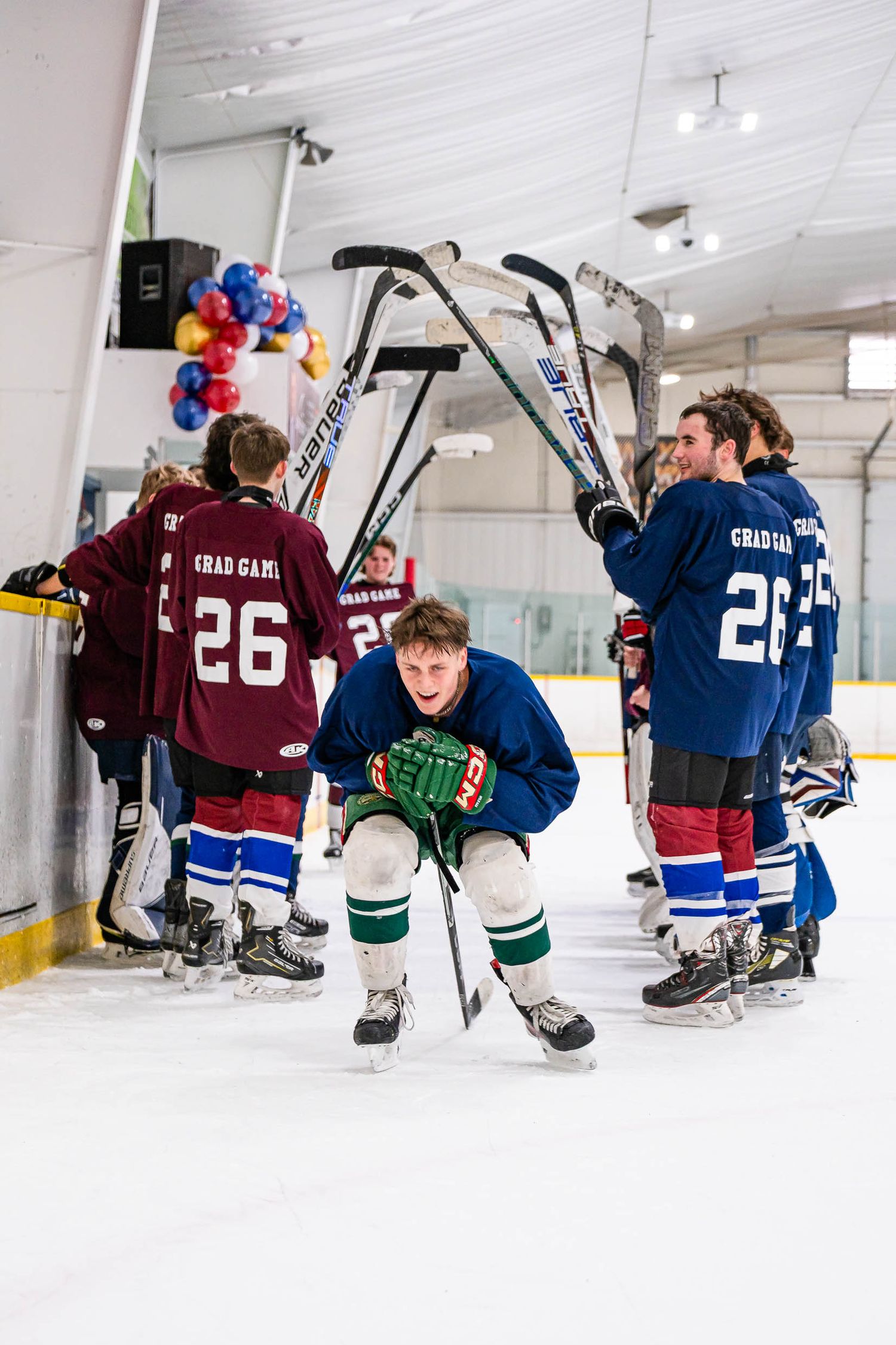 Fun on-ice hockey team U18 Grad moments by The Show Sports Media in Russell, Ontario