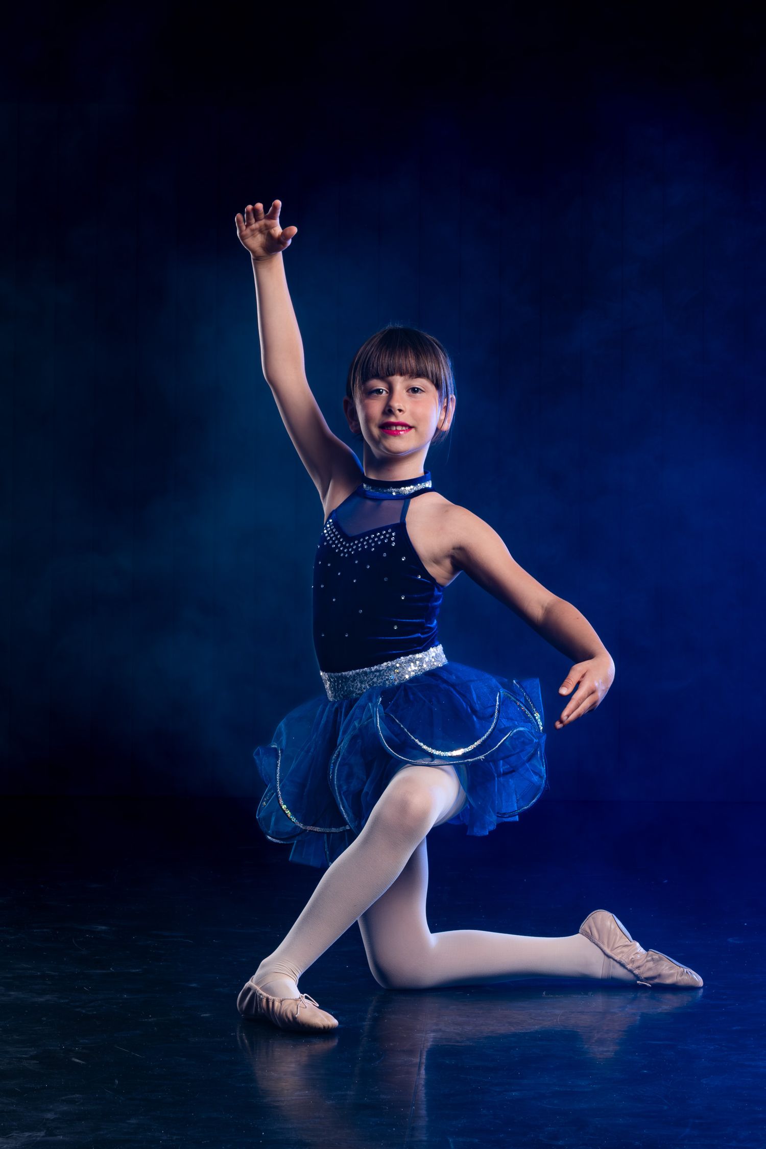 Professional dance school portrait in Ottawa, focusing on a student's technical alignment and polished line