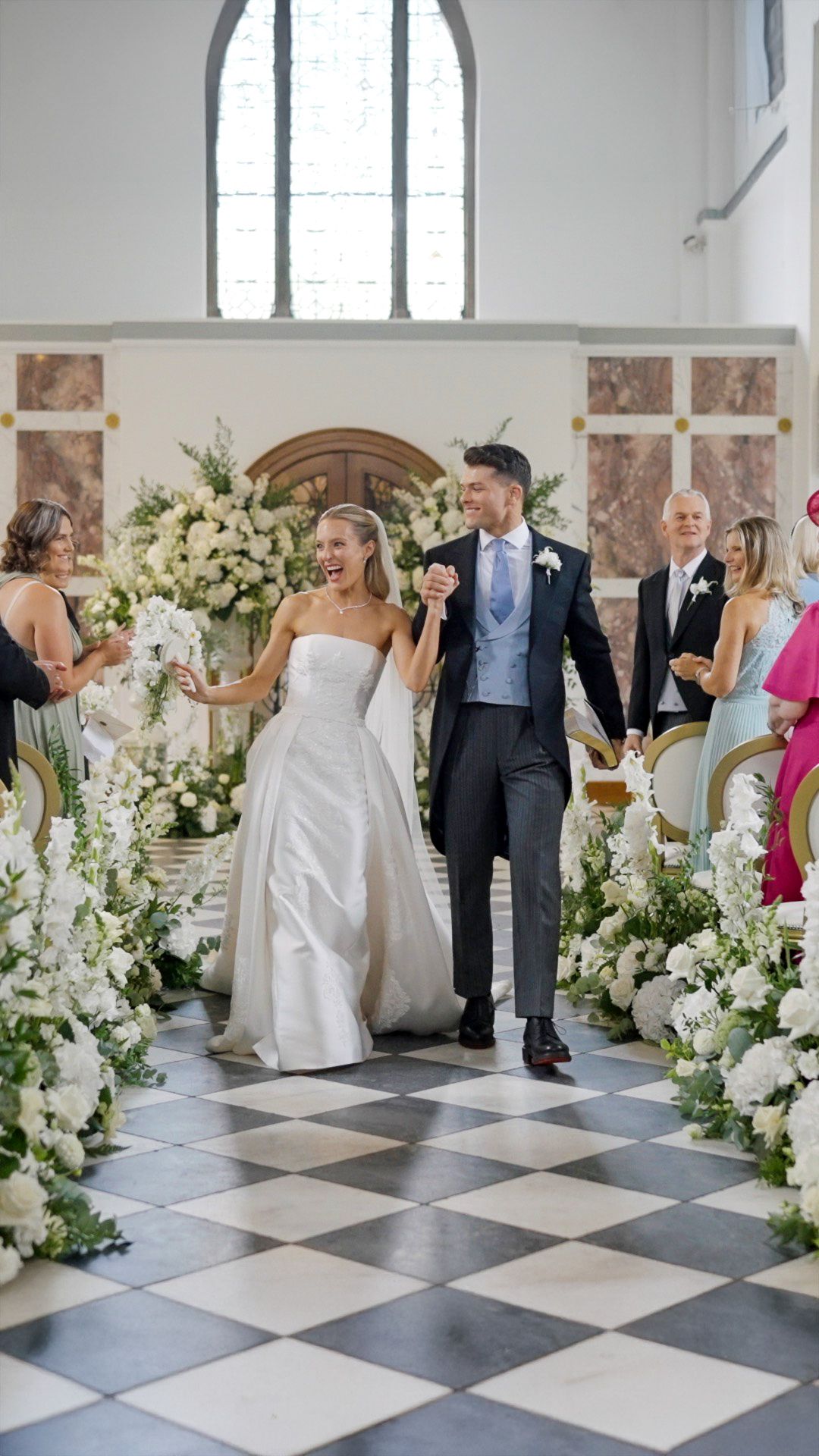 Bride and groom during ceremony at Hawkstone Hall luxury UK wedding venue