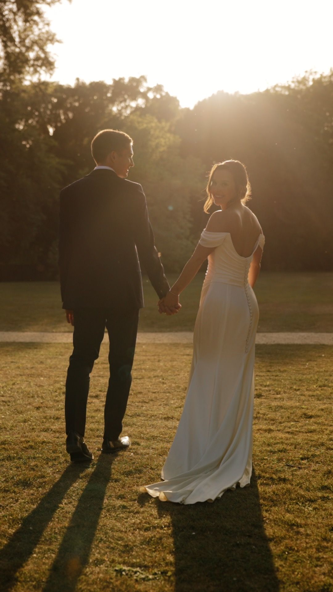 Bride and groom portrait at Cotswold wedding venue during elegant UK luxury wedding