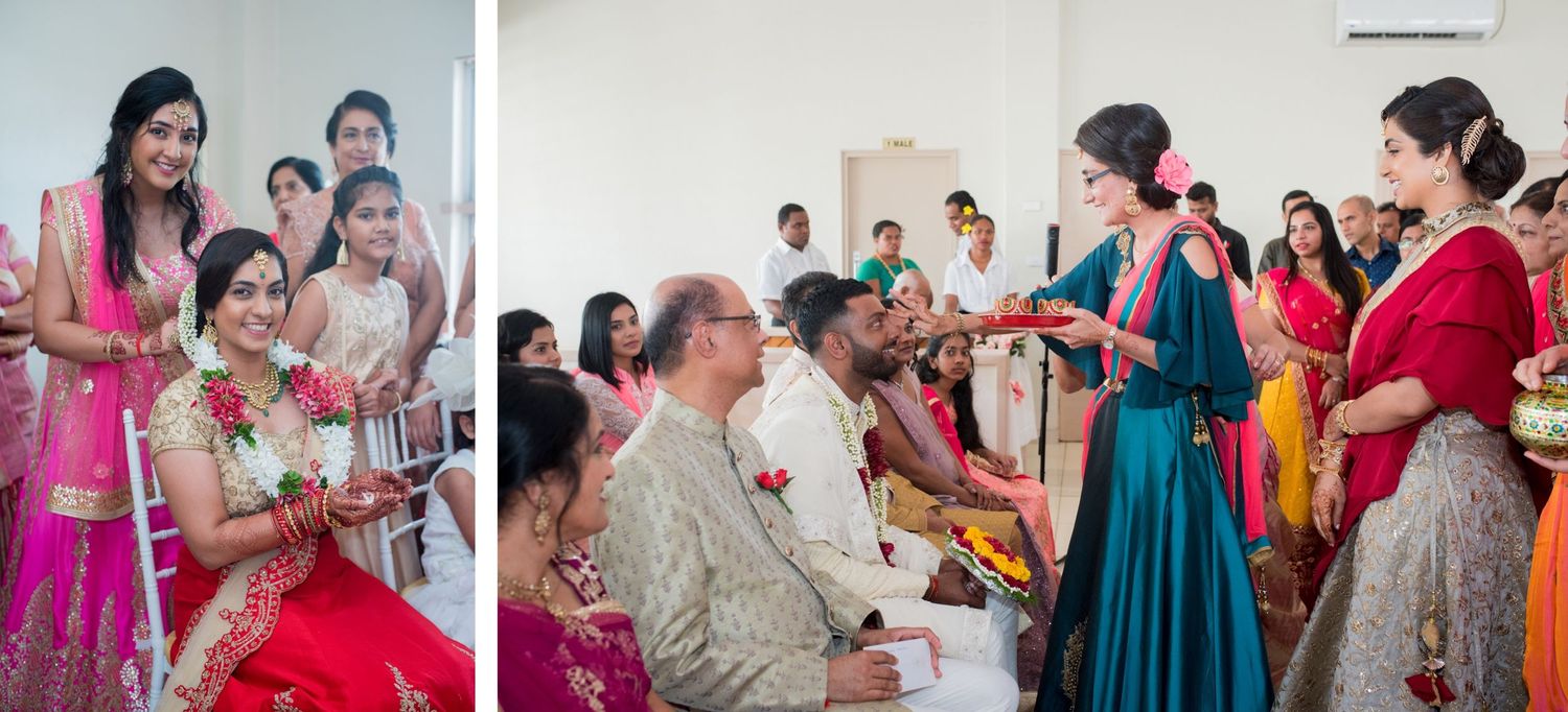 Wedding celebration moments showing guests participating in traditional customs and rituals.