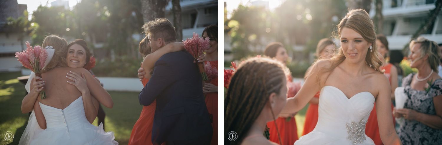 Golden hour wedding photography with beautiful outdoor lighting and emotions.