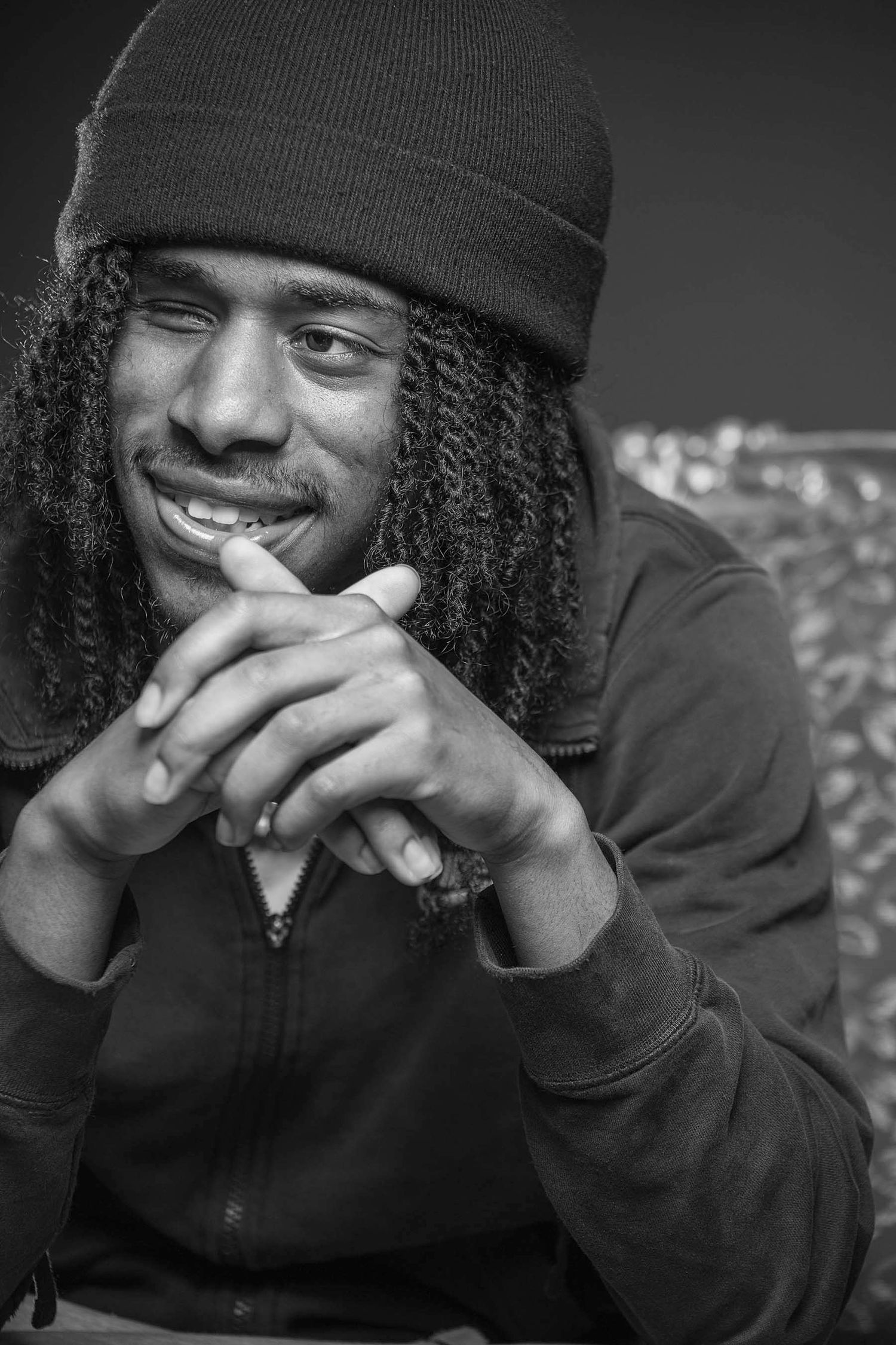 Black & White image of Student
