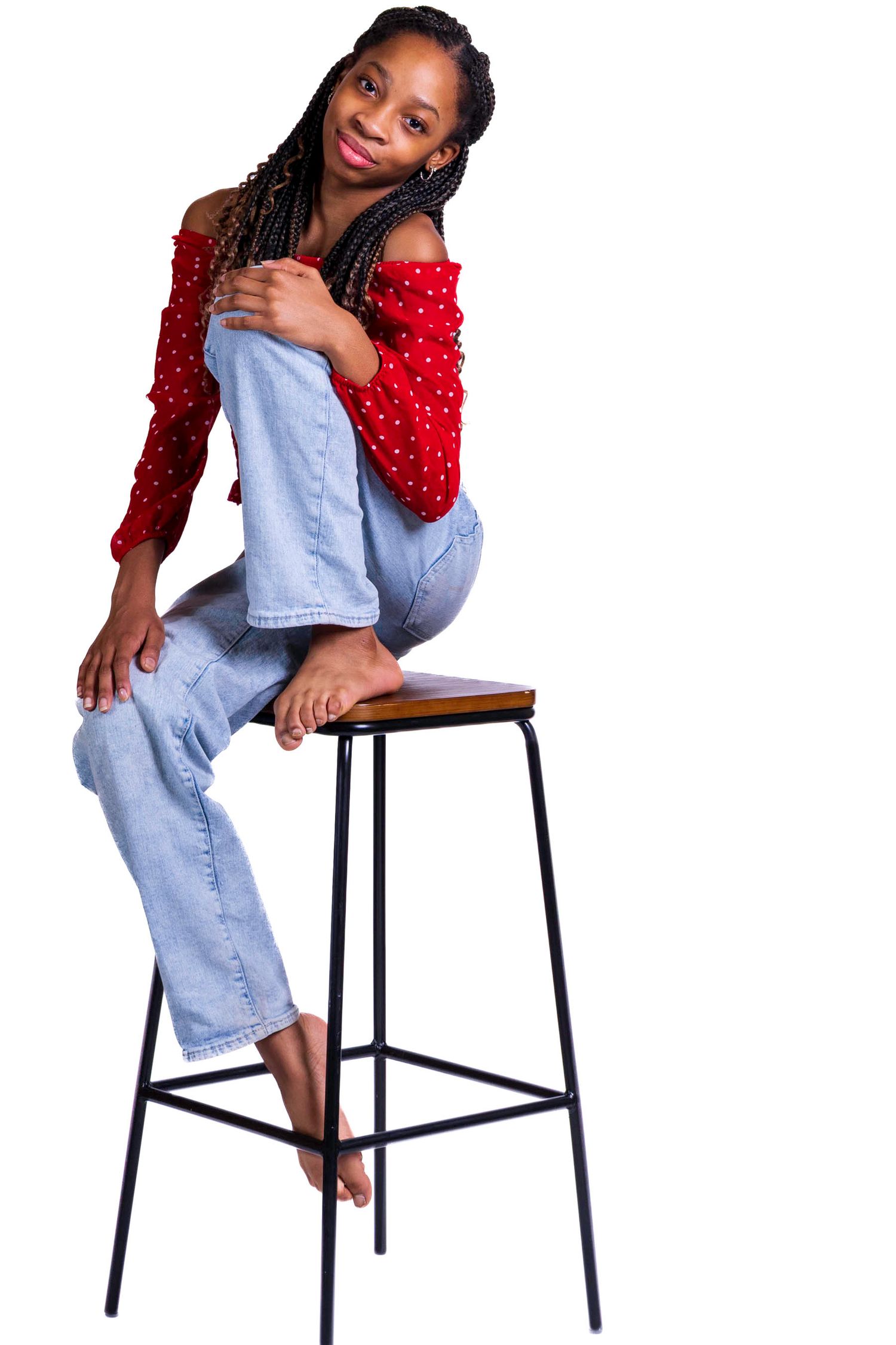Image of a teen, white background