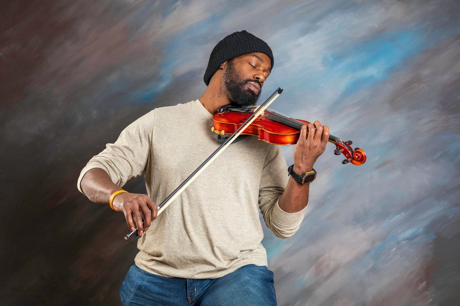 Image of a Musician, colorful background