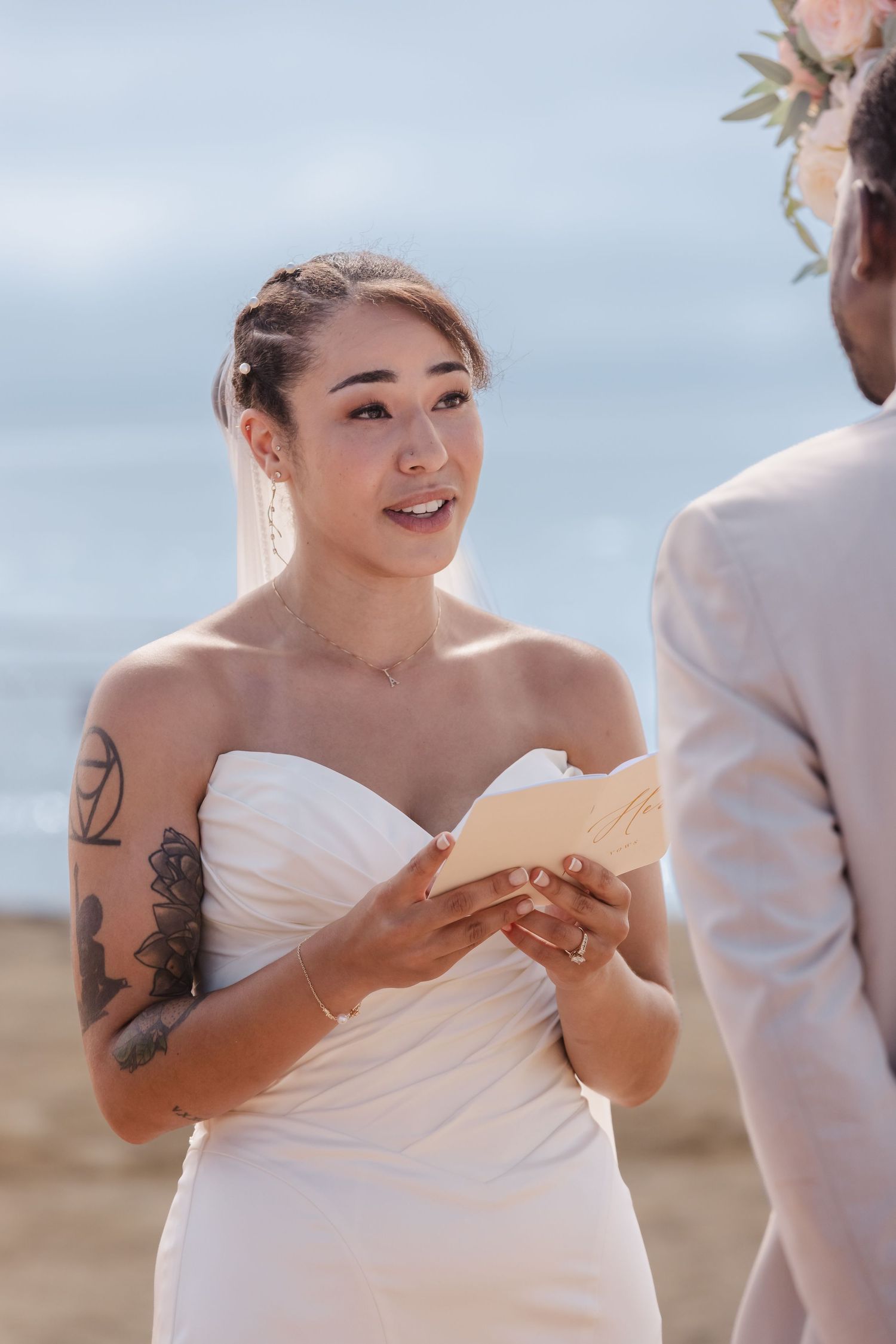 San Diego Sunset Cliffs wedding photography by Jenny Thai Photography -  biracial mixed couple