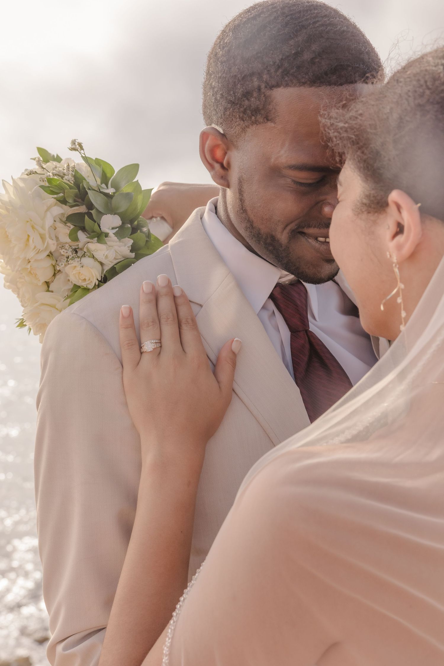San Diego Sunset Cliffs wedding photography by Jenny Thai Photography -  biracial mixed couple