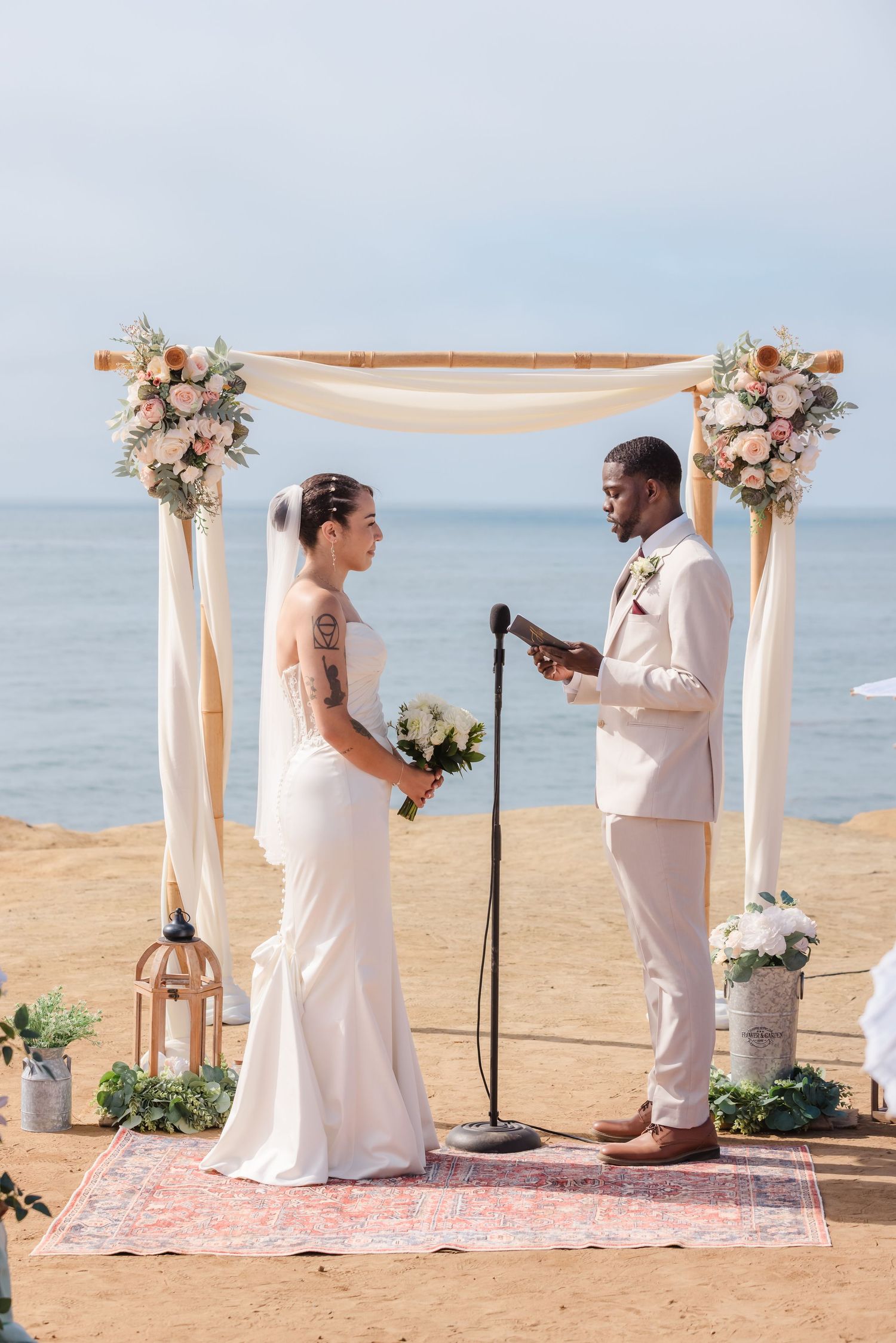 San Diego Sunset Cliffs wedding photography by Jenny Thai Photography -  biracial mixed couple