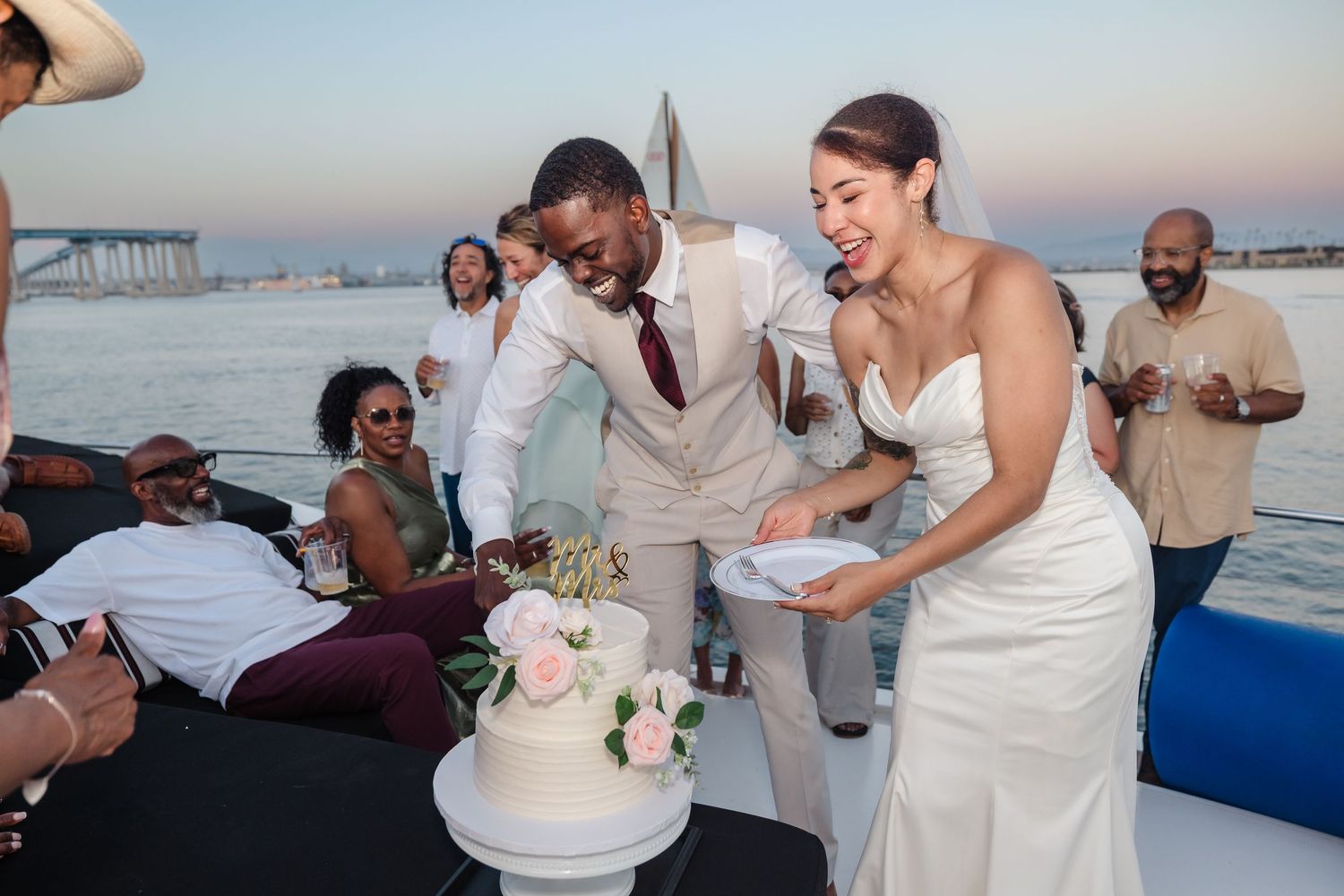 San Diego Yacht wedding photography by Jenny Thai Photography